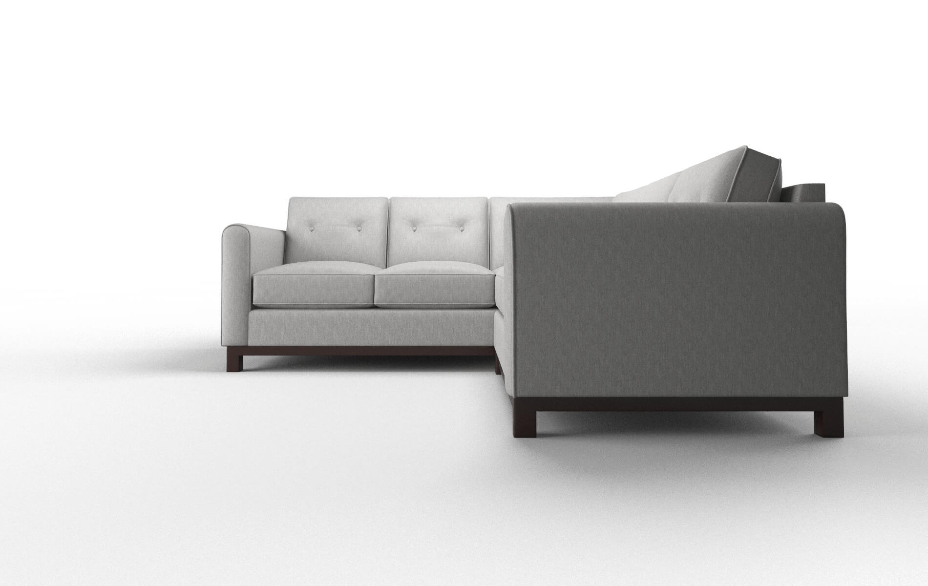 Rio Bungalow Graphite Sectional espresso legs 5