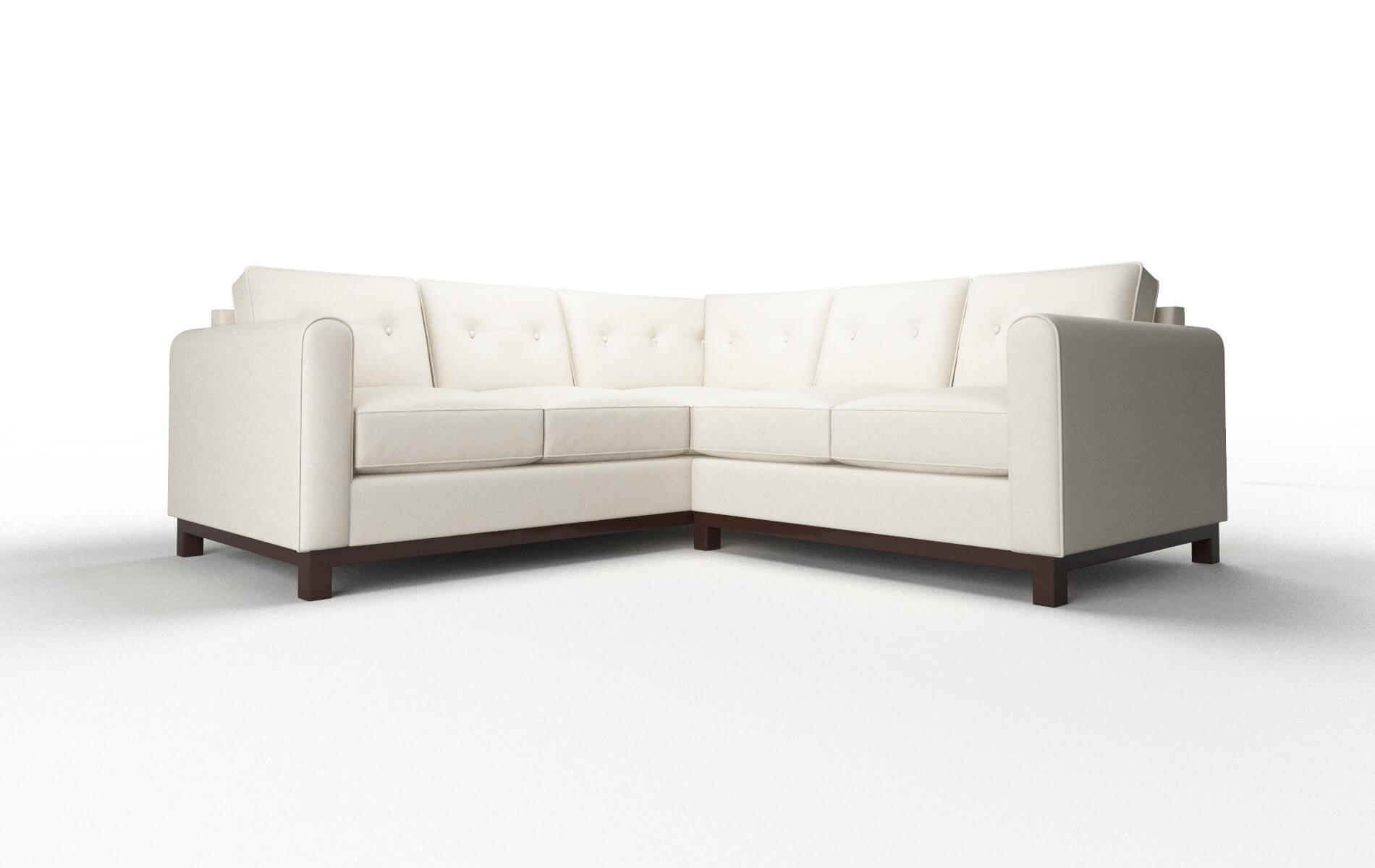 Rio Bungalow Ivory Sectional espresso legs 1