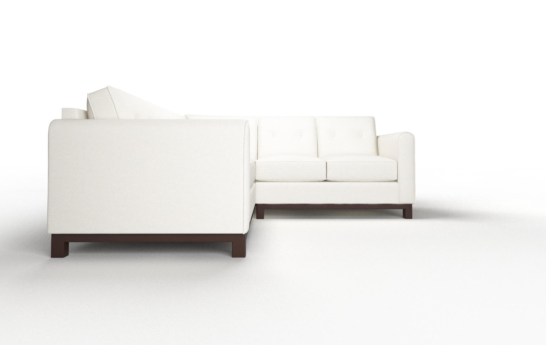 Rio Catalina Ivory Sectional espresso legs 2
