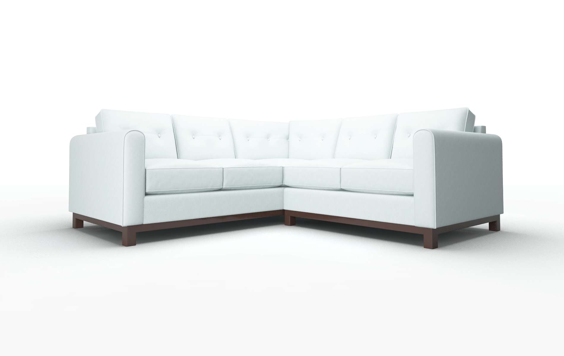 Rio Clyde Cornflower Sectional espresso legs 1