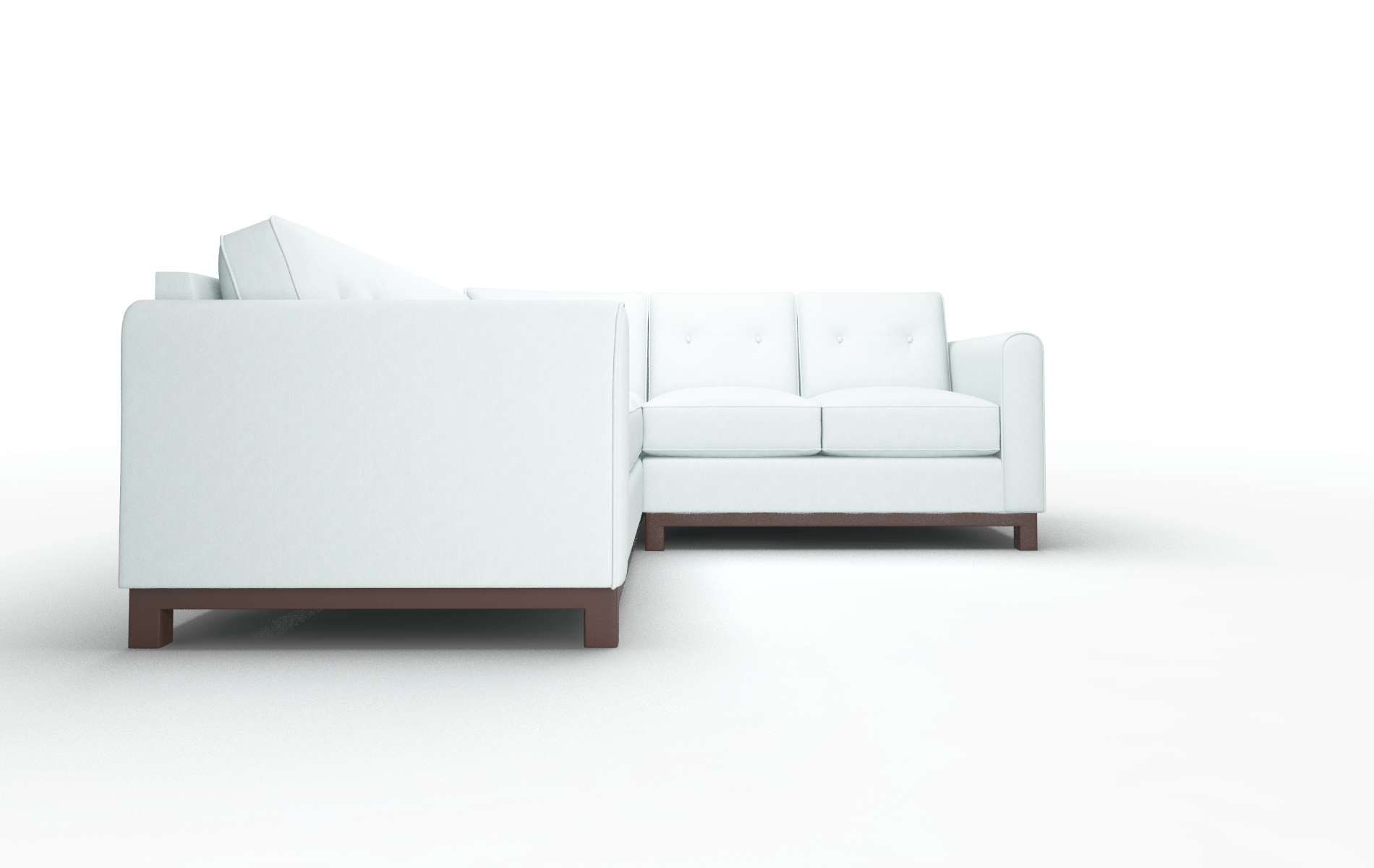 Rio Clyde Cornflower Sectional espresso legs 2