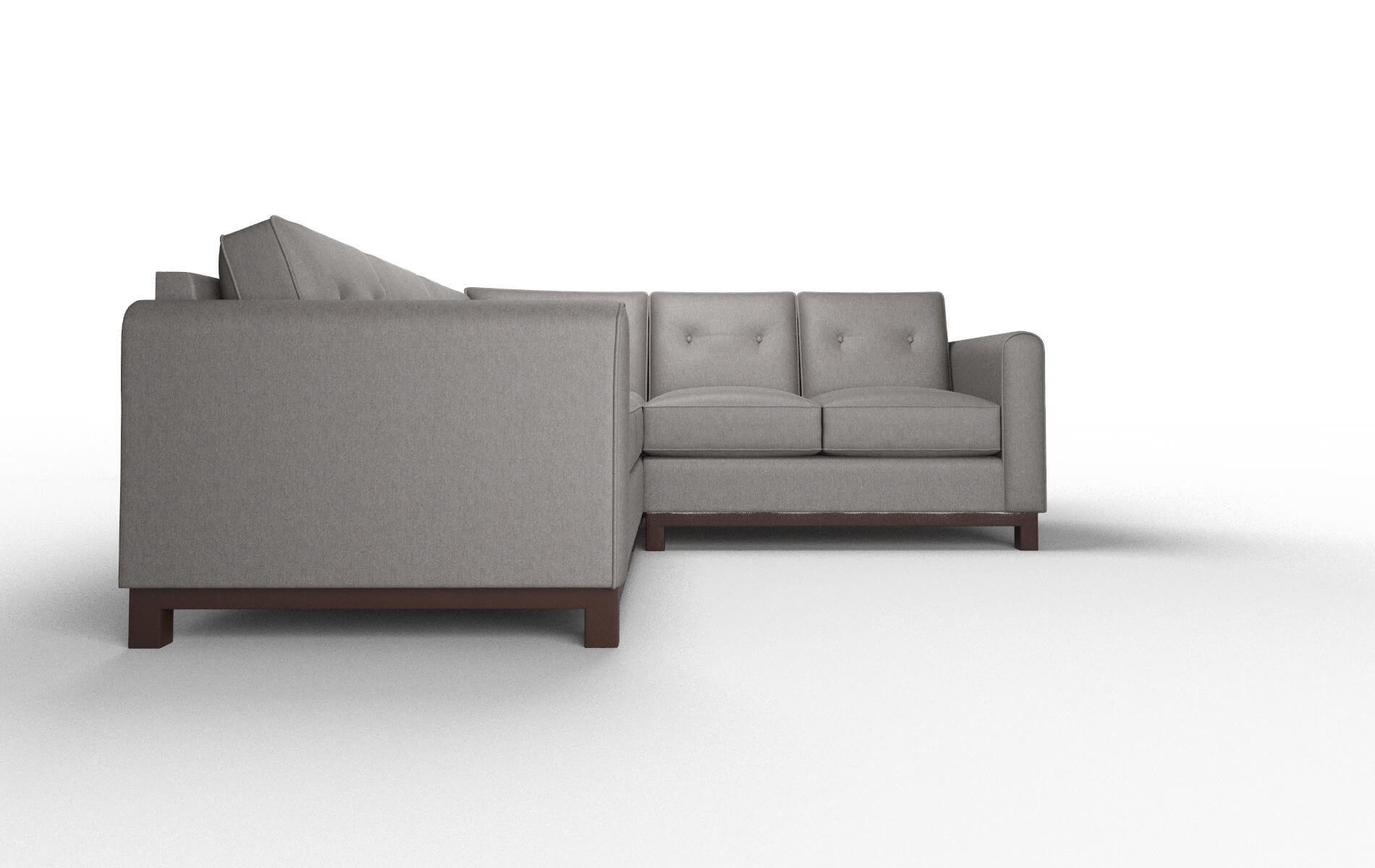 Rio Cosmo Charcoal Sectional espresso legs 2