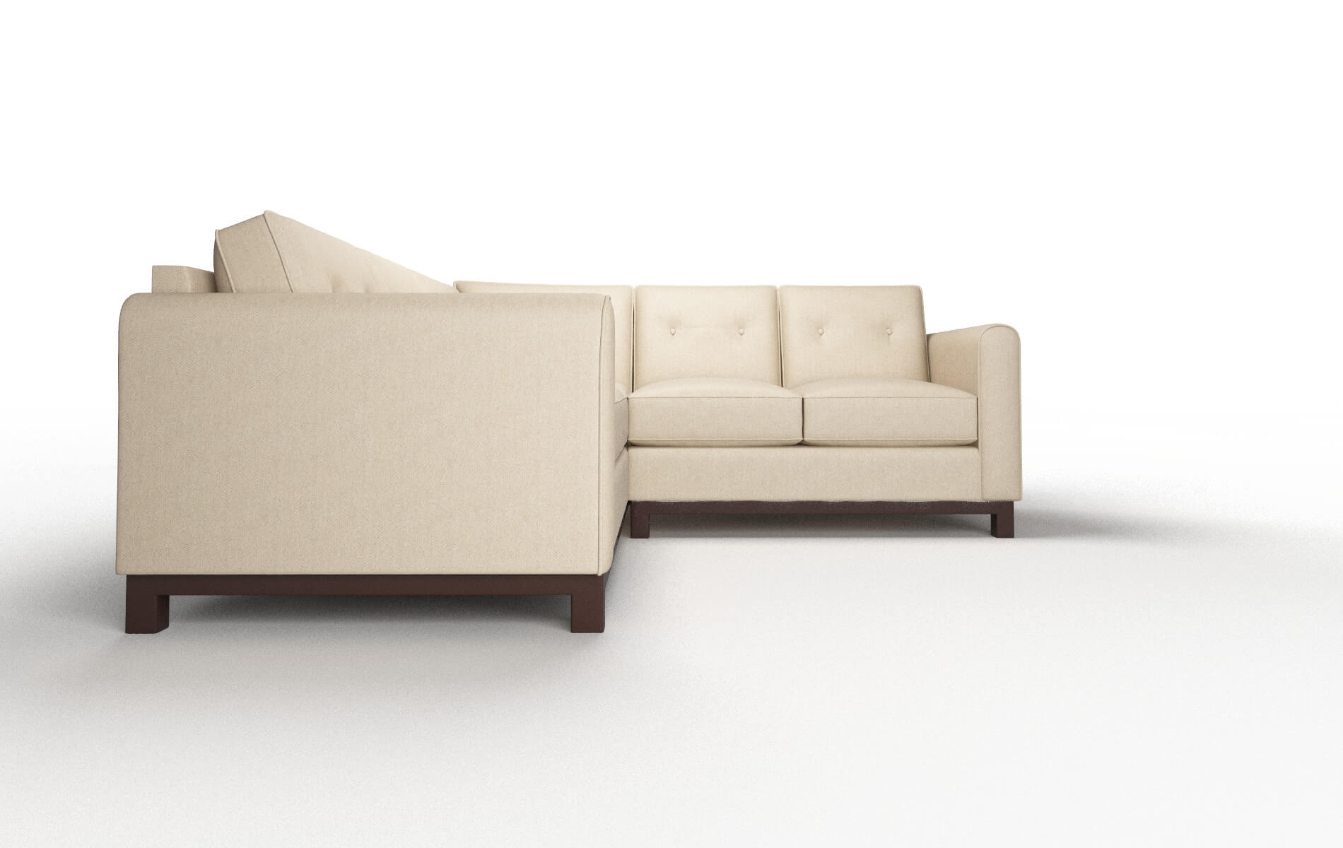Rio Cosmo Fawn Sectional espresso legs 2