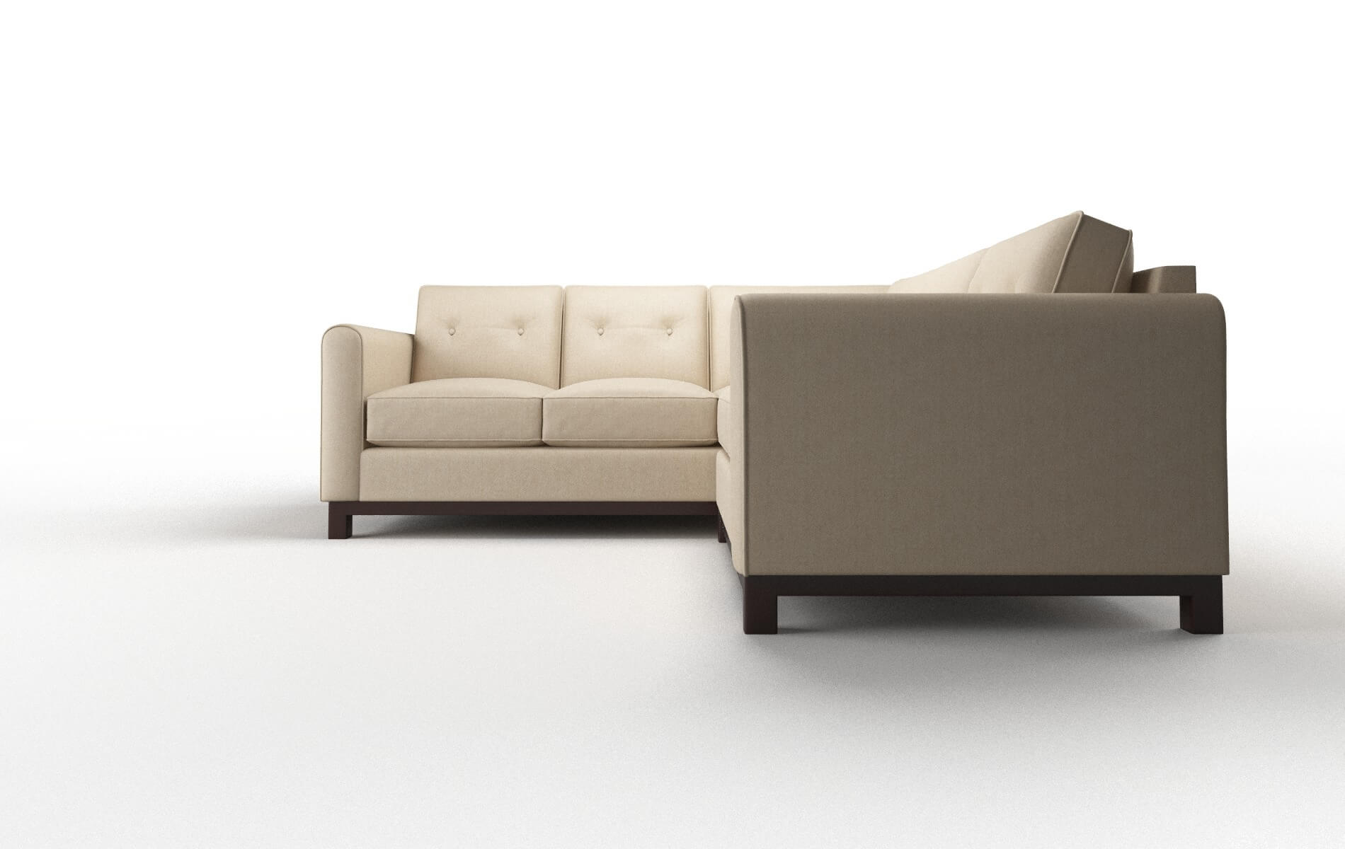 Rio Cosmo Fawn Sectional espresso legs 5