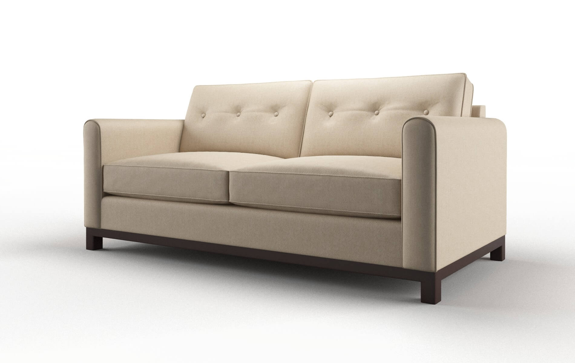 Rio Cosmo Fawn Sofa espresso legs 4