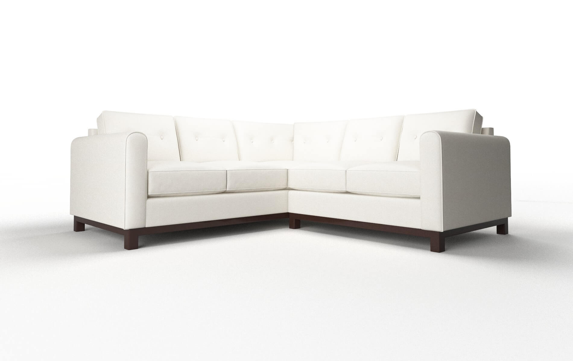 Rio Cosmo Ivory Sectional espresso legs 1