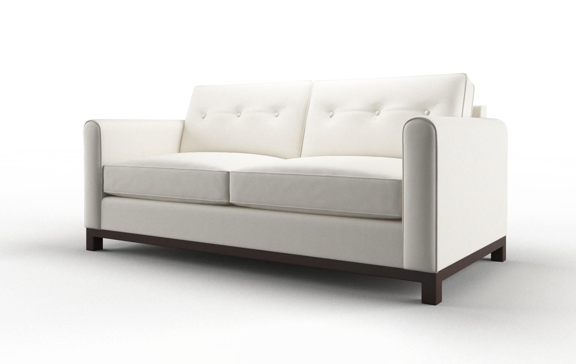 Rio Cosmo Ivory Sofa espresso legs 4