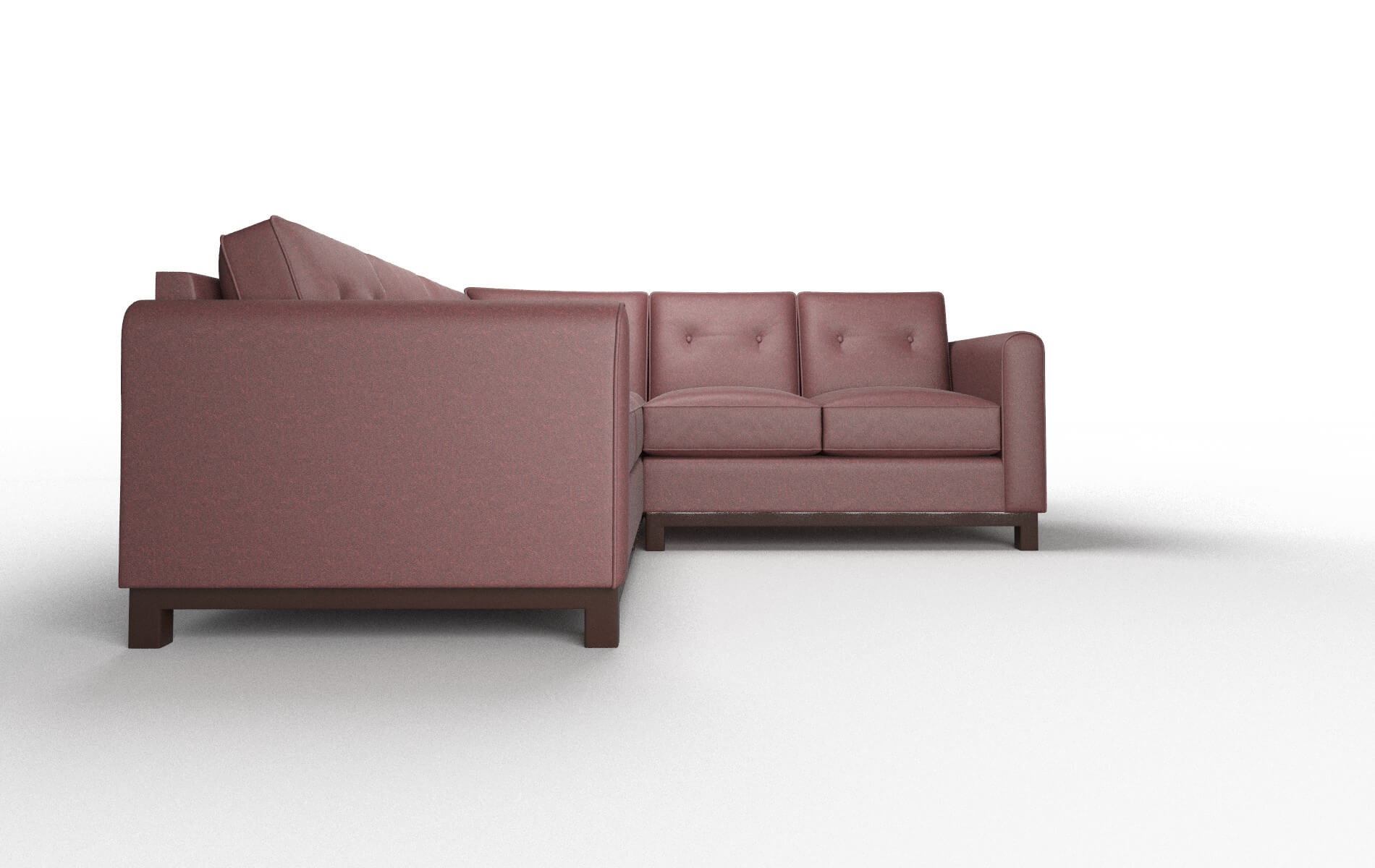 Rio Derby Berry Sectional espresso legs 2