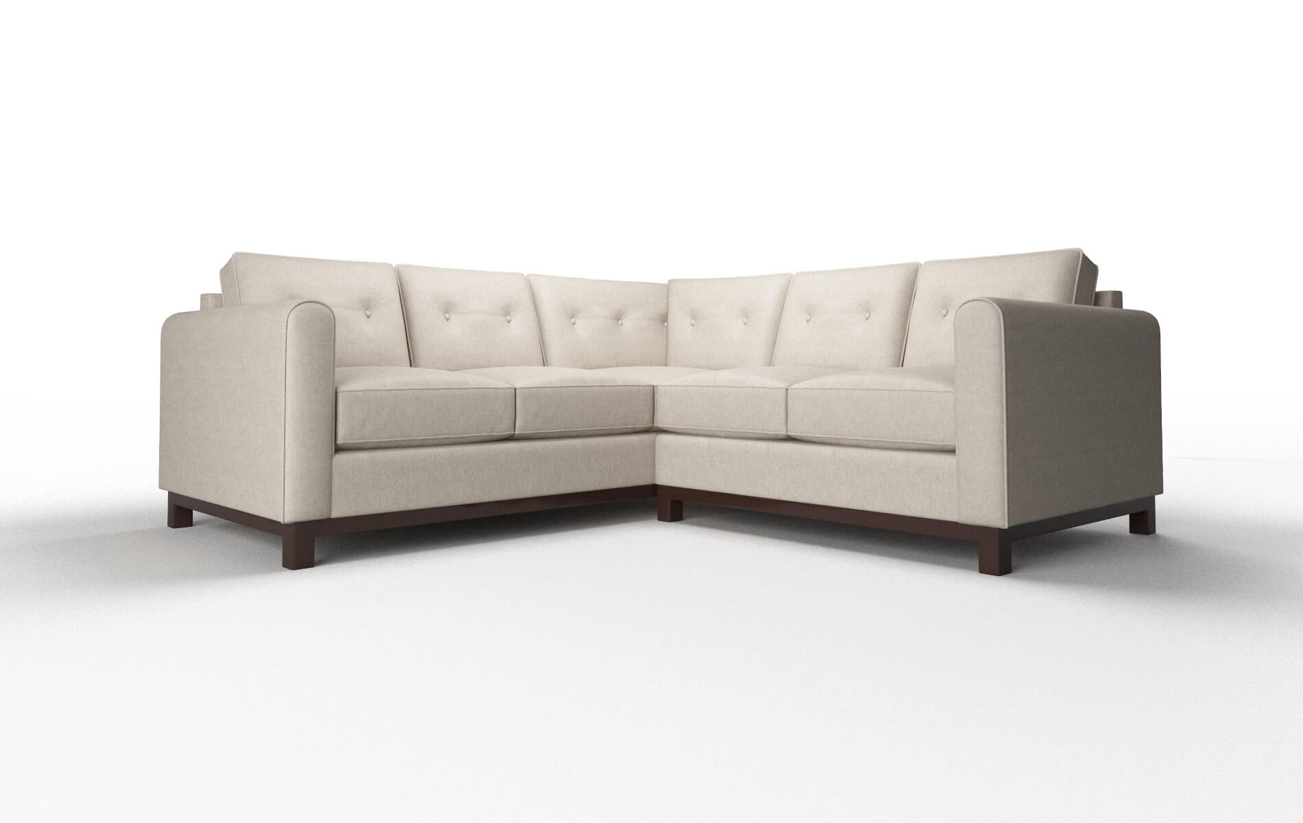 Rio Derby linen Sectional Espresso Legs  1