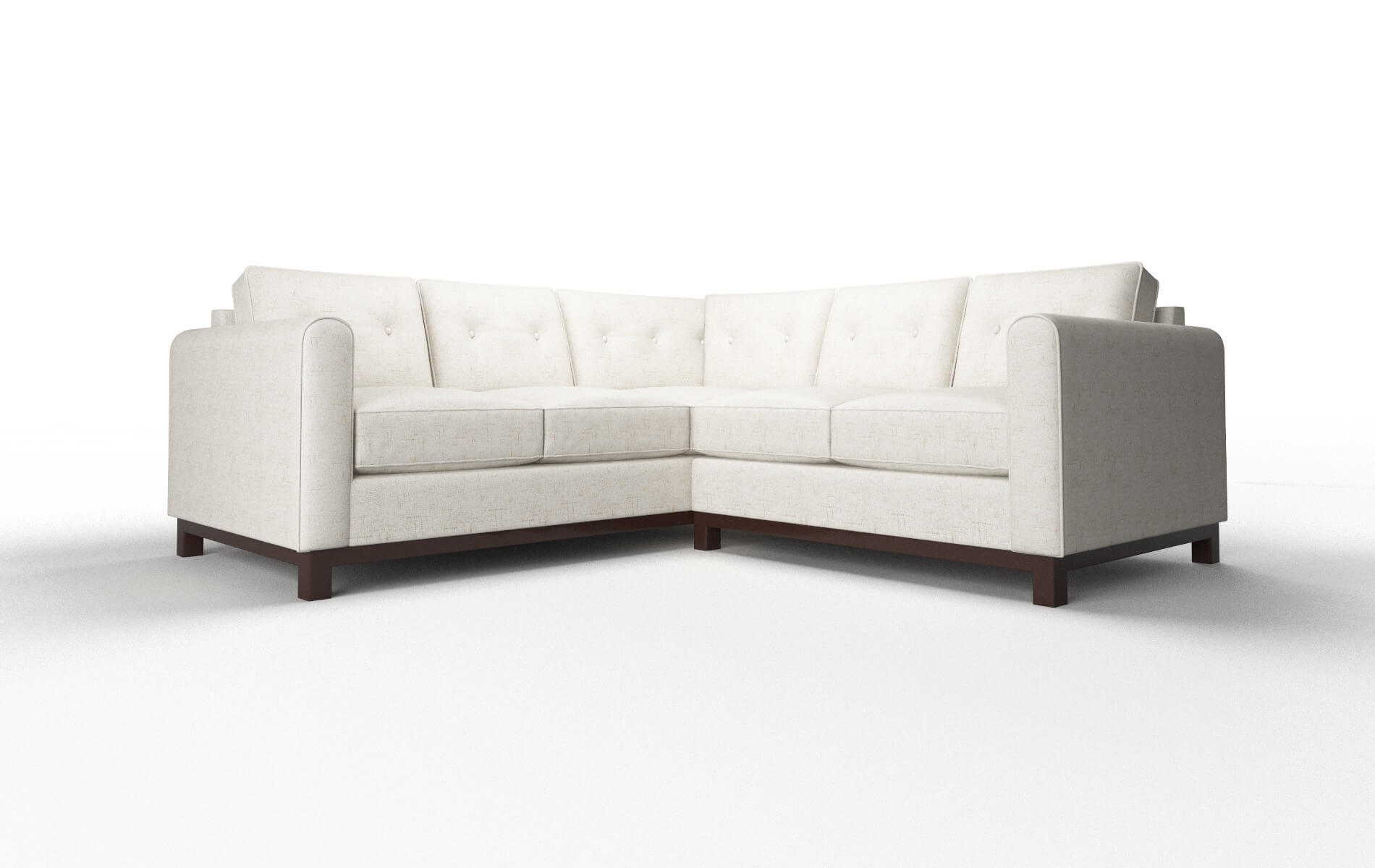 Rio Derby Taupe Sectional espresso legs 1