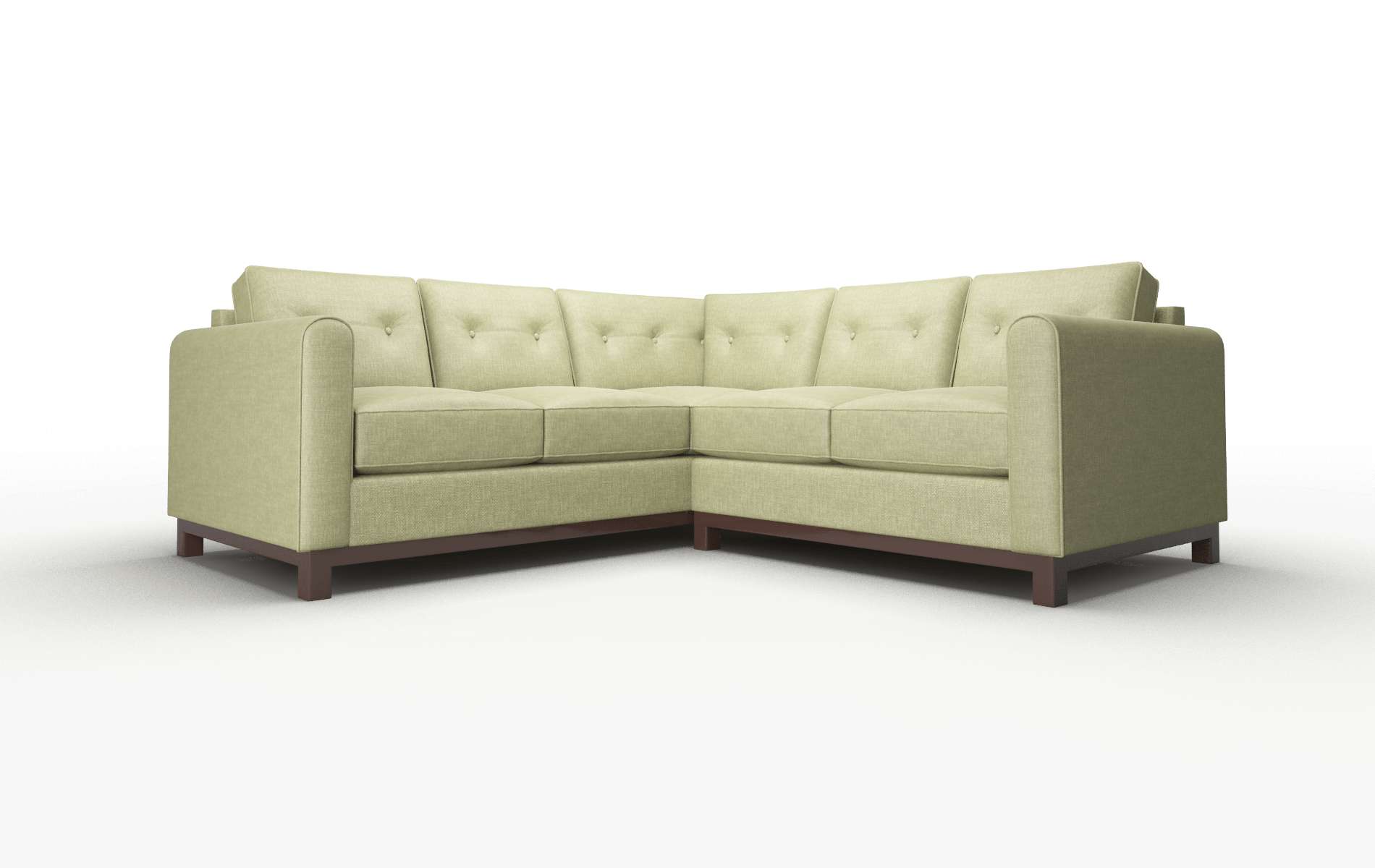 Rio Durham Lime Sectional espresso legs 1