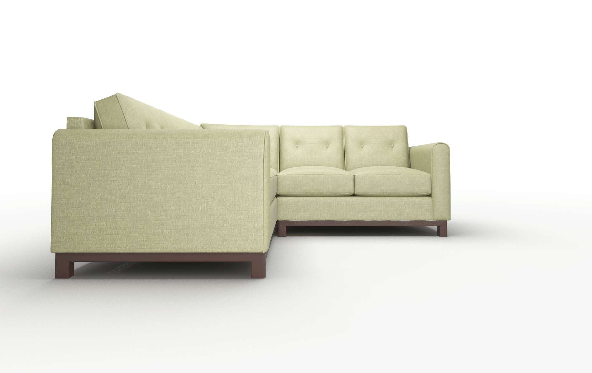 Rio Durham Lime Sectional espresso legs 2