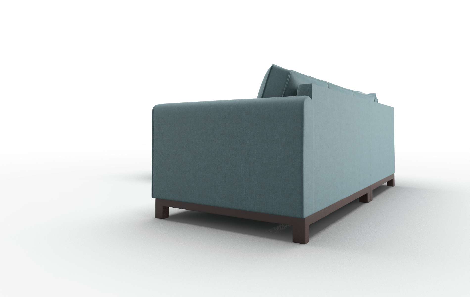 Rio Elliot Teal Sectional espresso legs 4