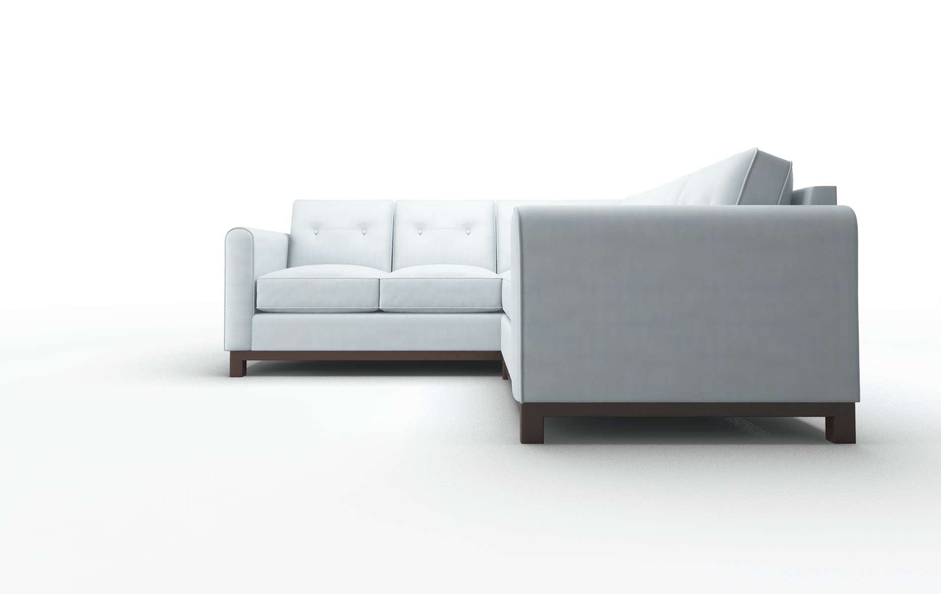 Rio Hathaway Aqua Sectional espresso legs 5