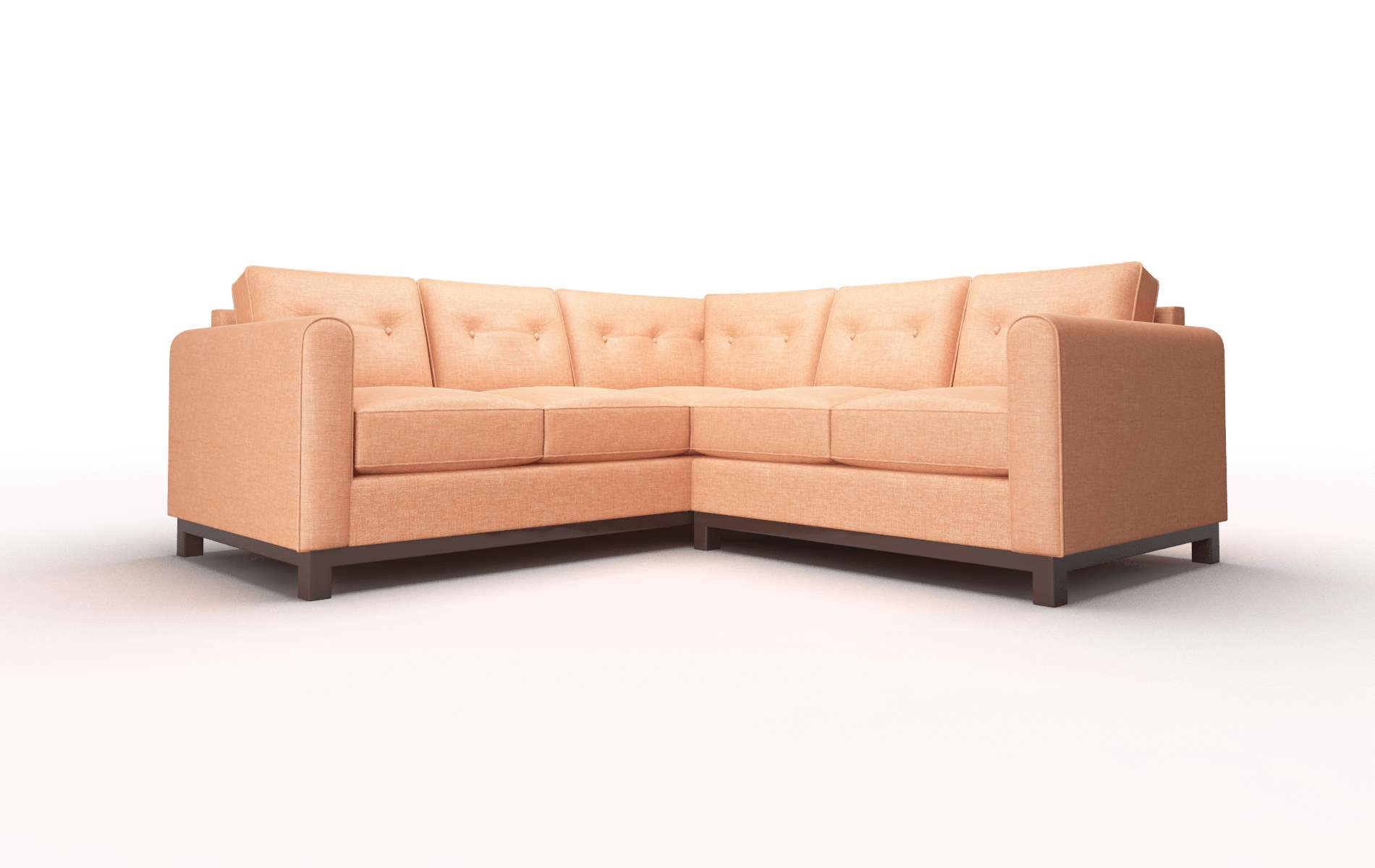 Rio Hepburn Appricot Sectional espresso legs 1