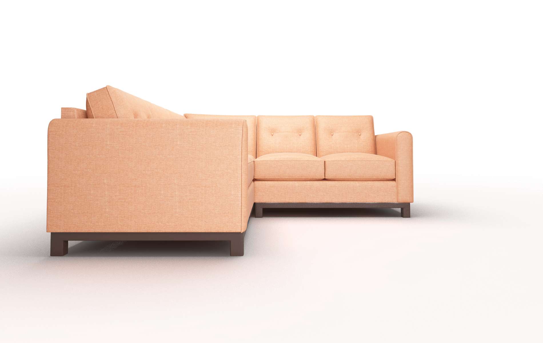 Rio Hepburn Appricot Sectional espresso legs 2