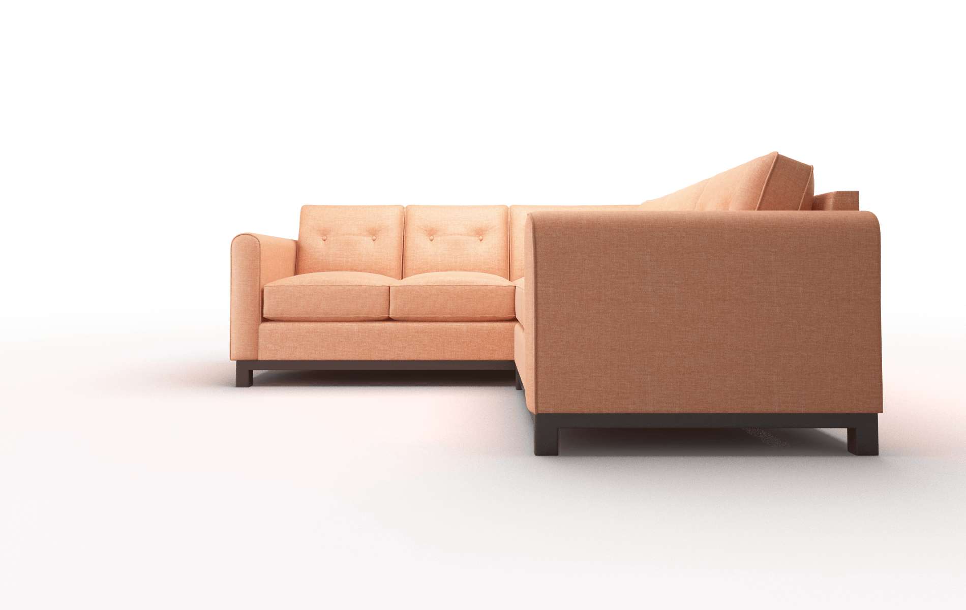 Rio Hepburn Appricot Sectional espresso legs 5