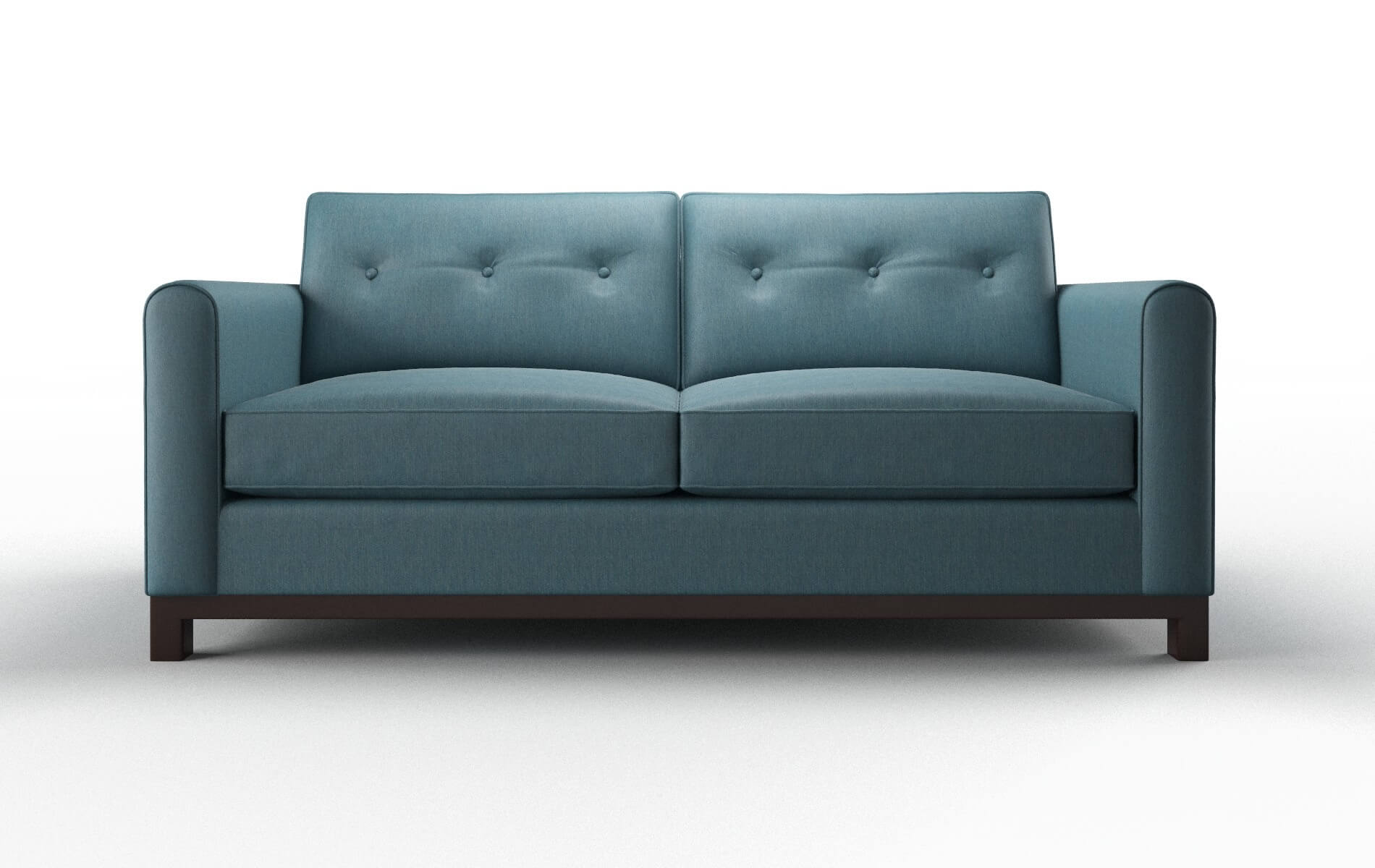 Rio Hepburn Teal Sofa espresso legs 1