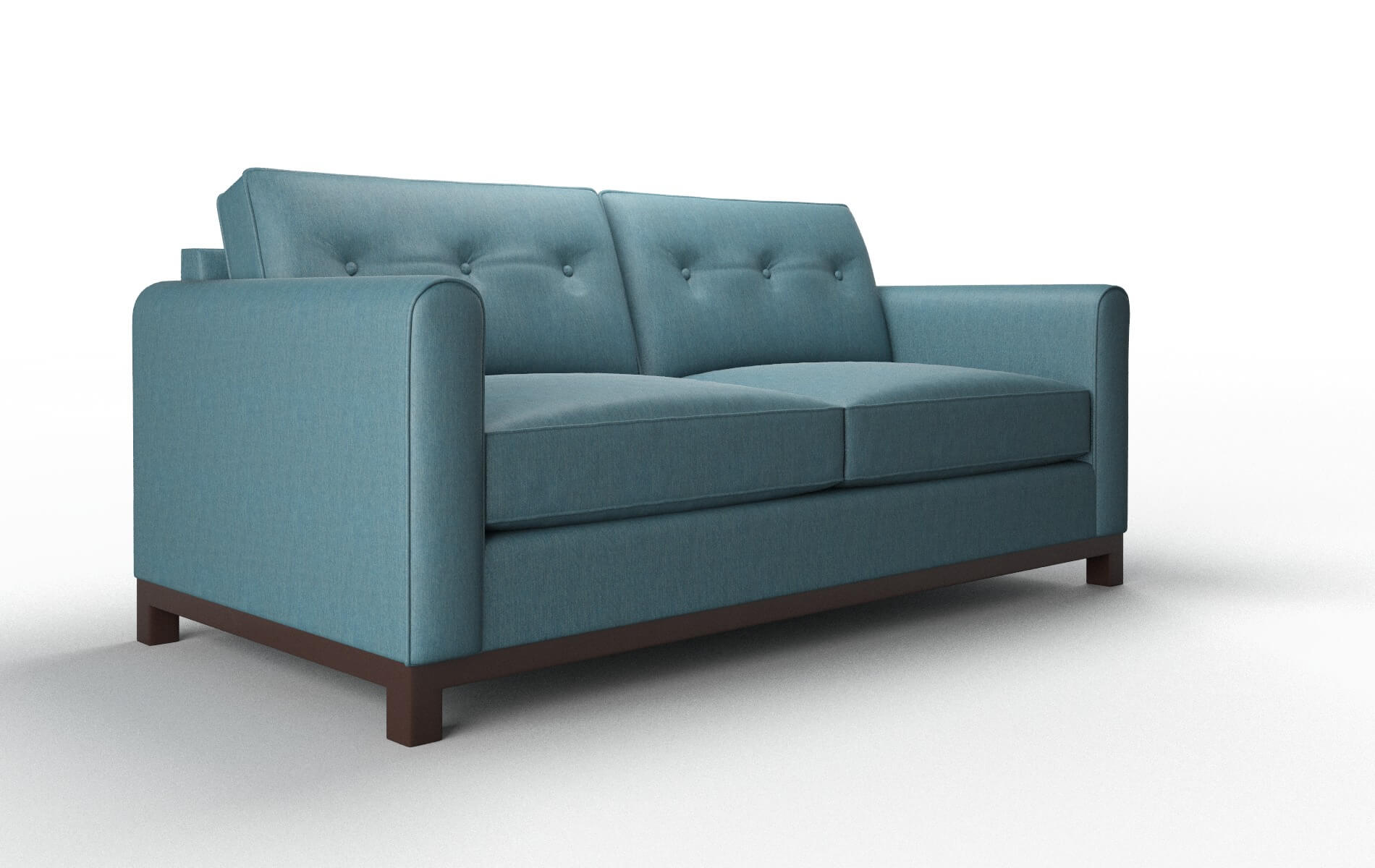 Rio Hepburn Teal Sofa espresso legs 2