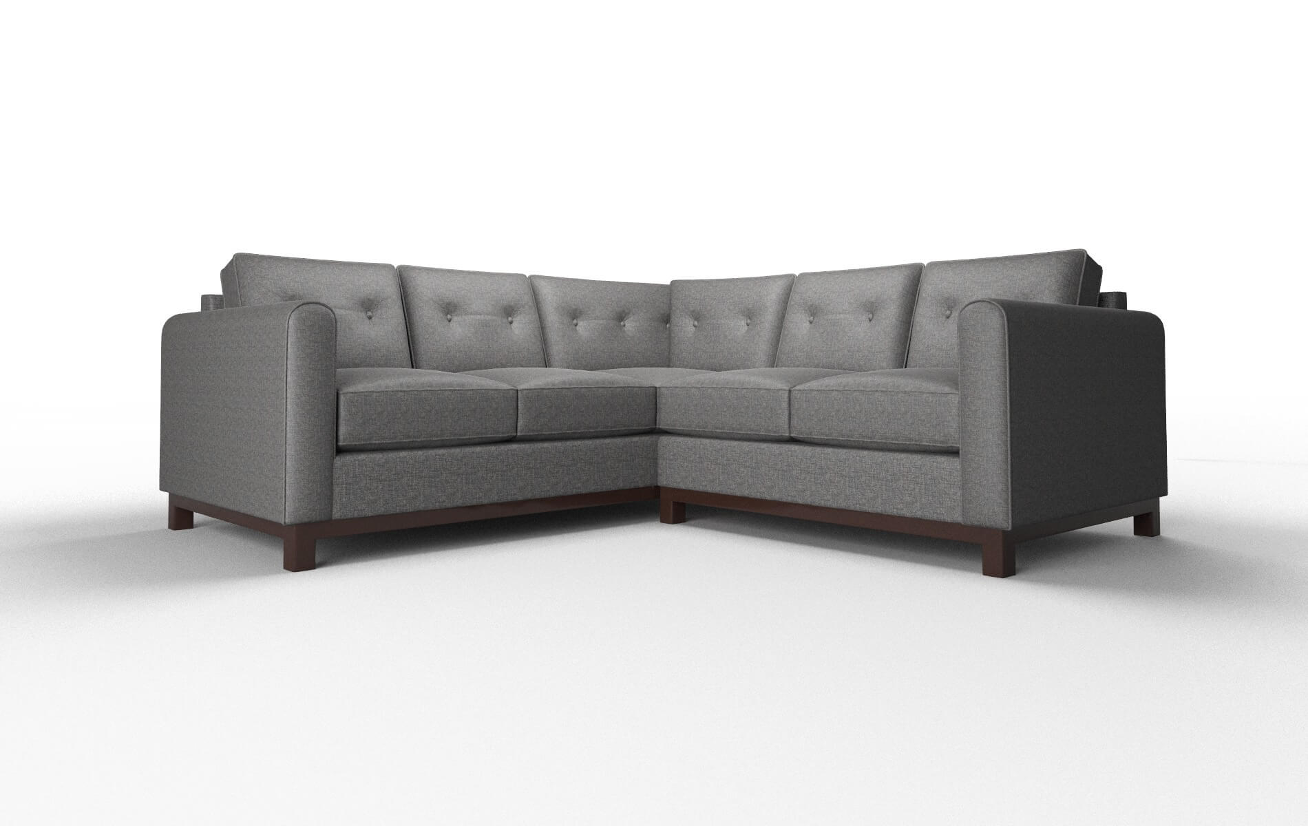 Rio Insight Charcoal Sectional espresso legs 1