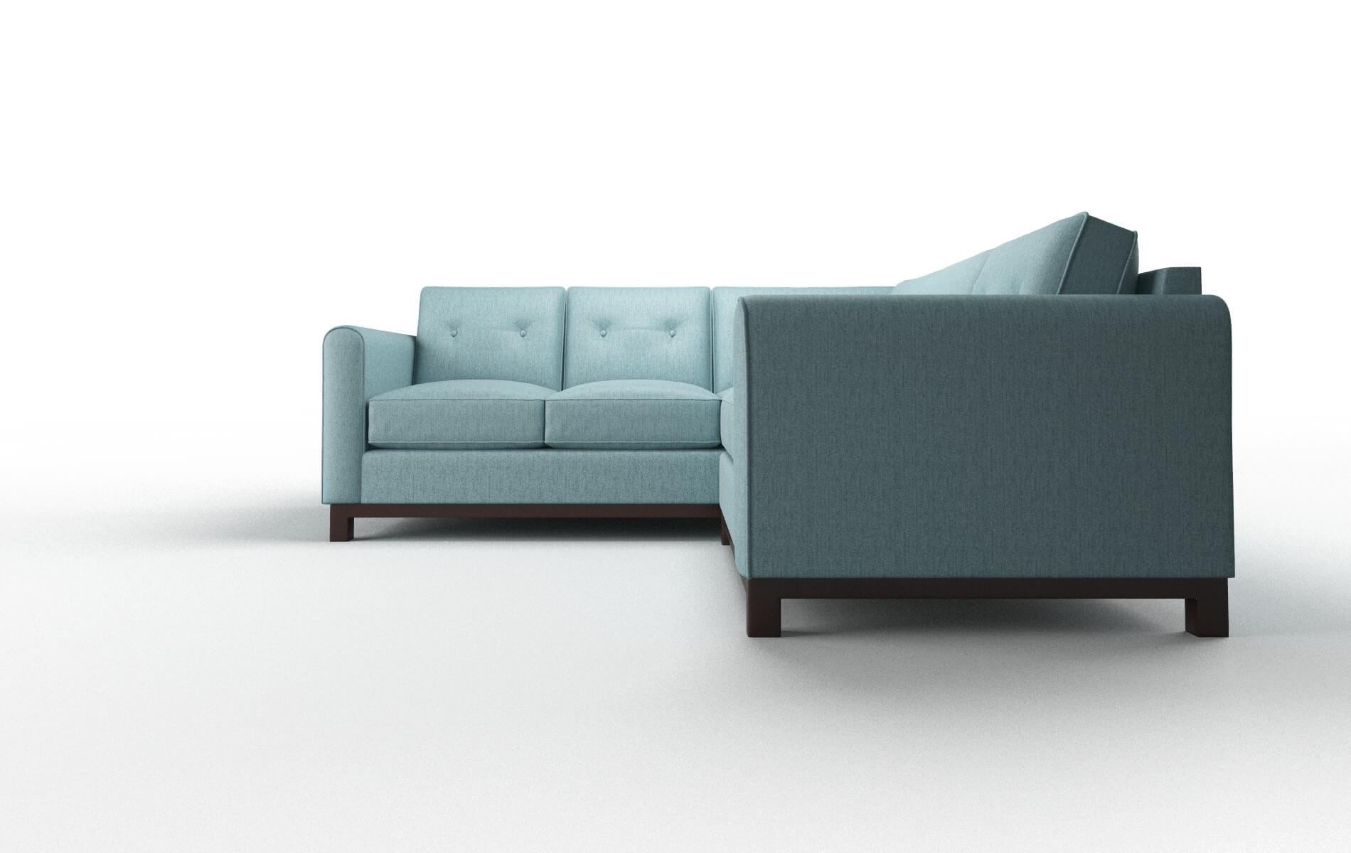 Rio Insight Peacock Sectional espresso legs 5