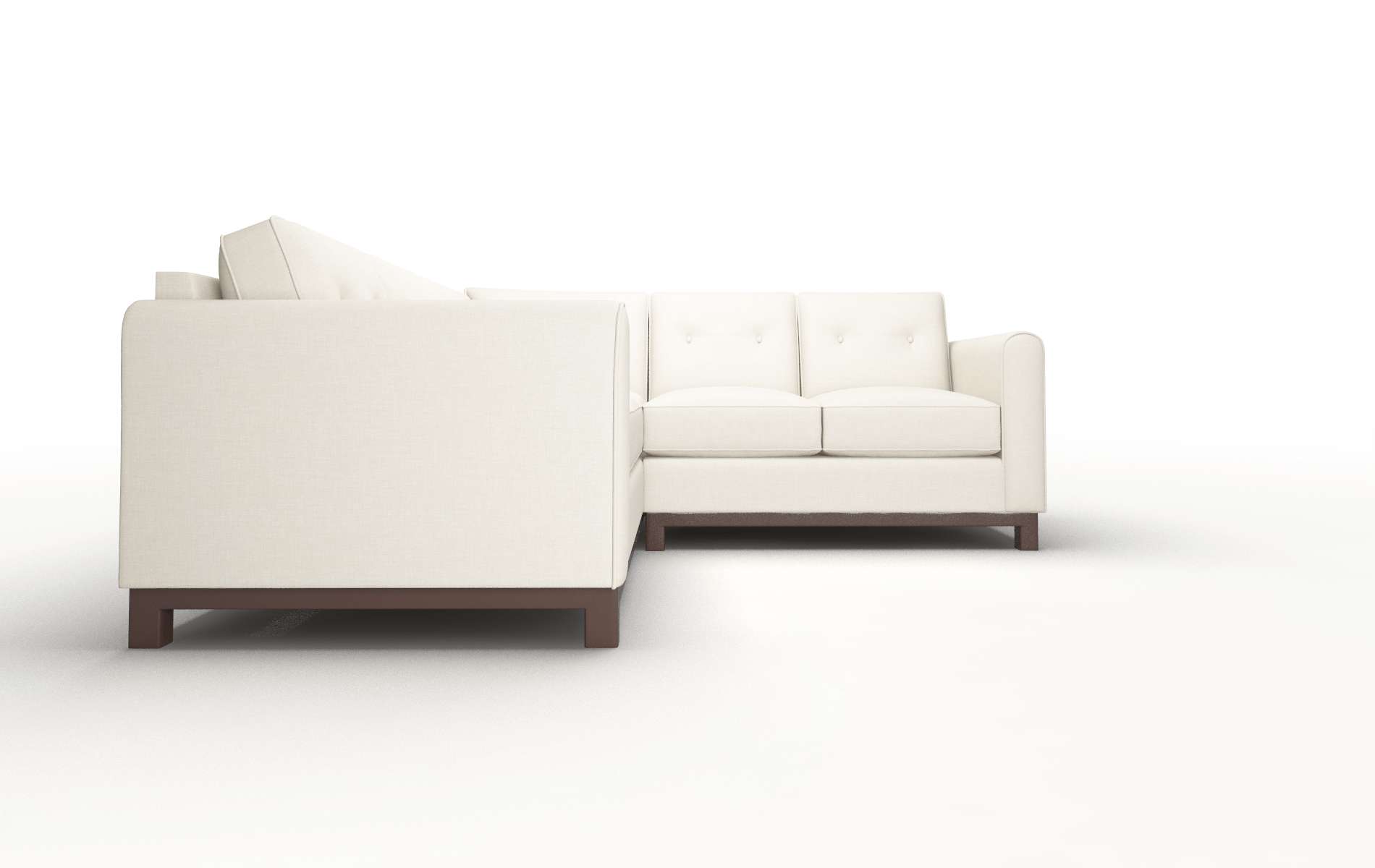 Rio Keylargo Almond Sectional espresso legs 2