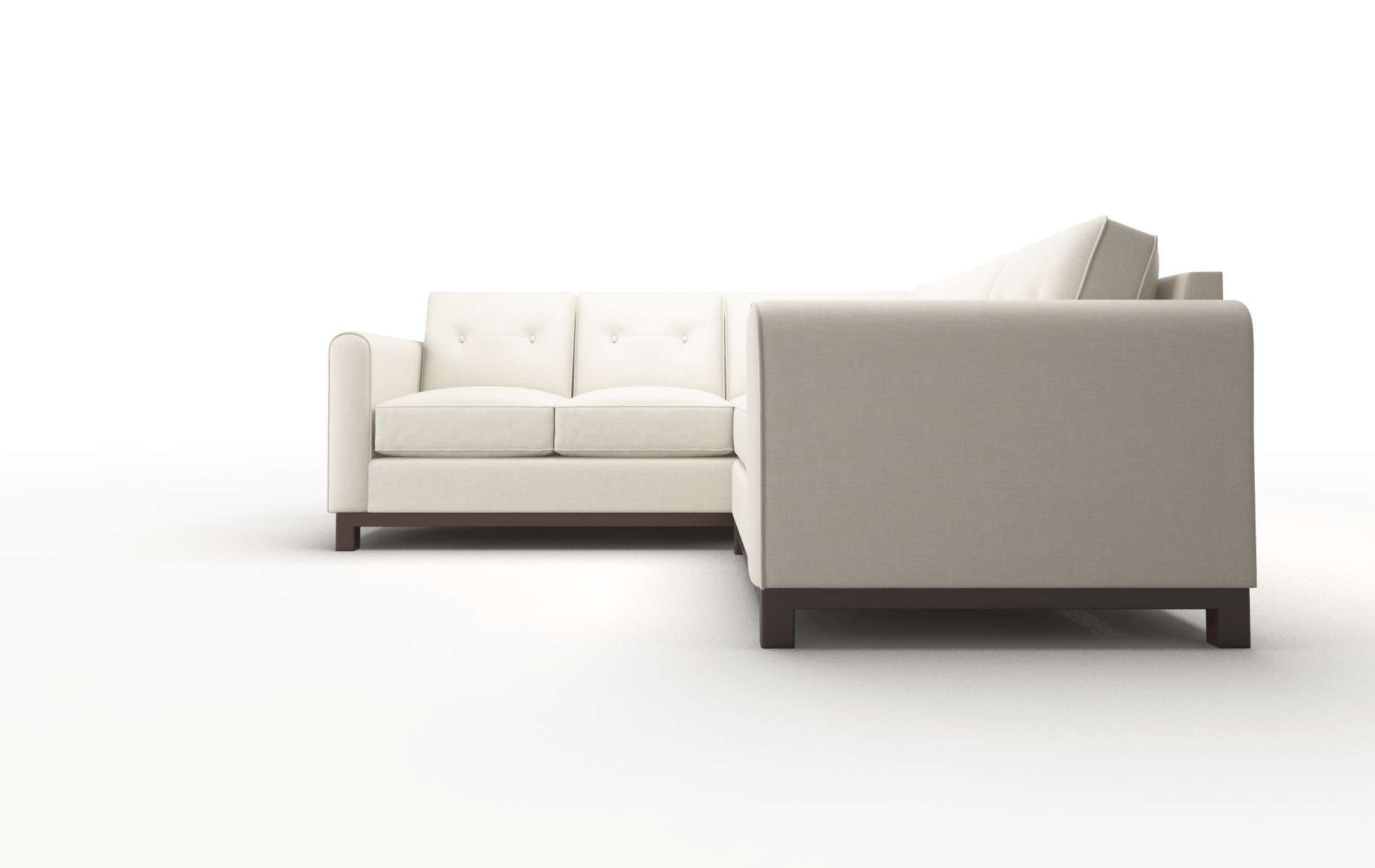 Rio Keylargo Almond Sectional espresso legs 5