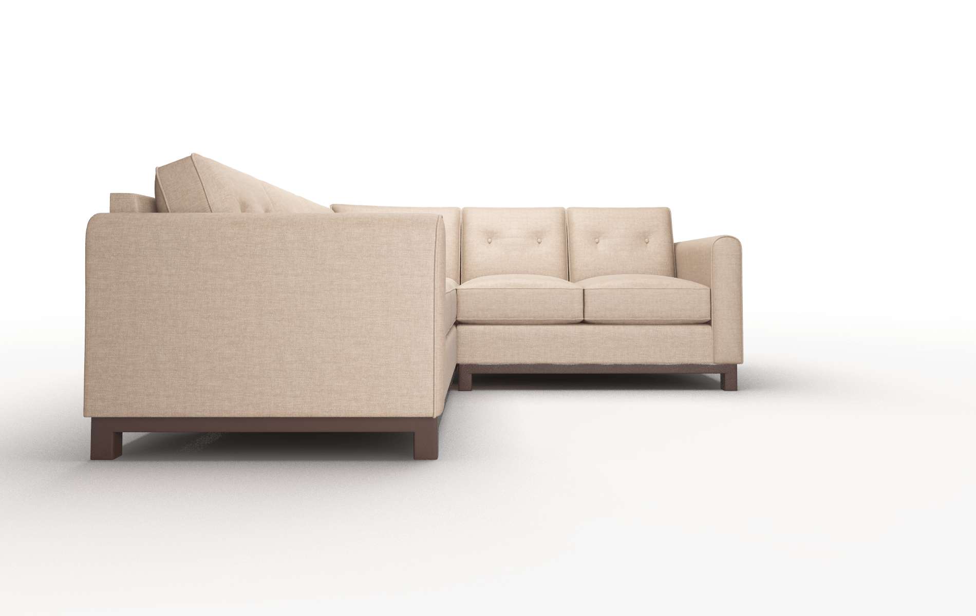 Rio Keylargo Mink Sectional espresso legs 2