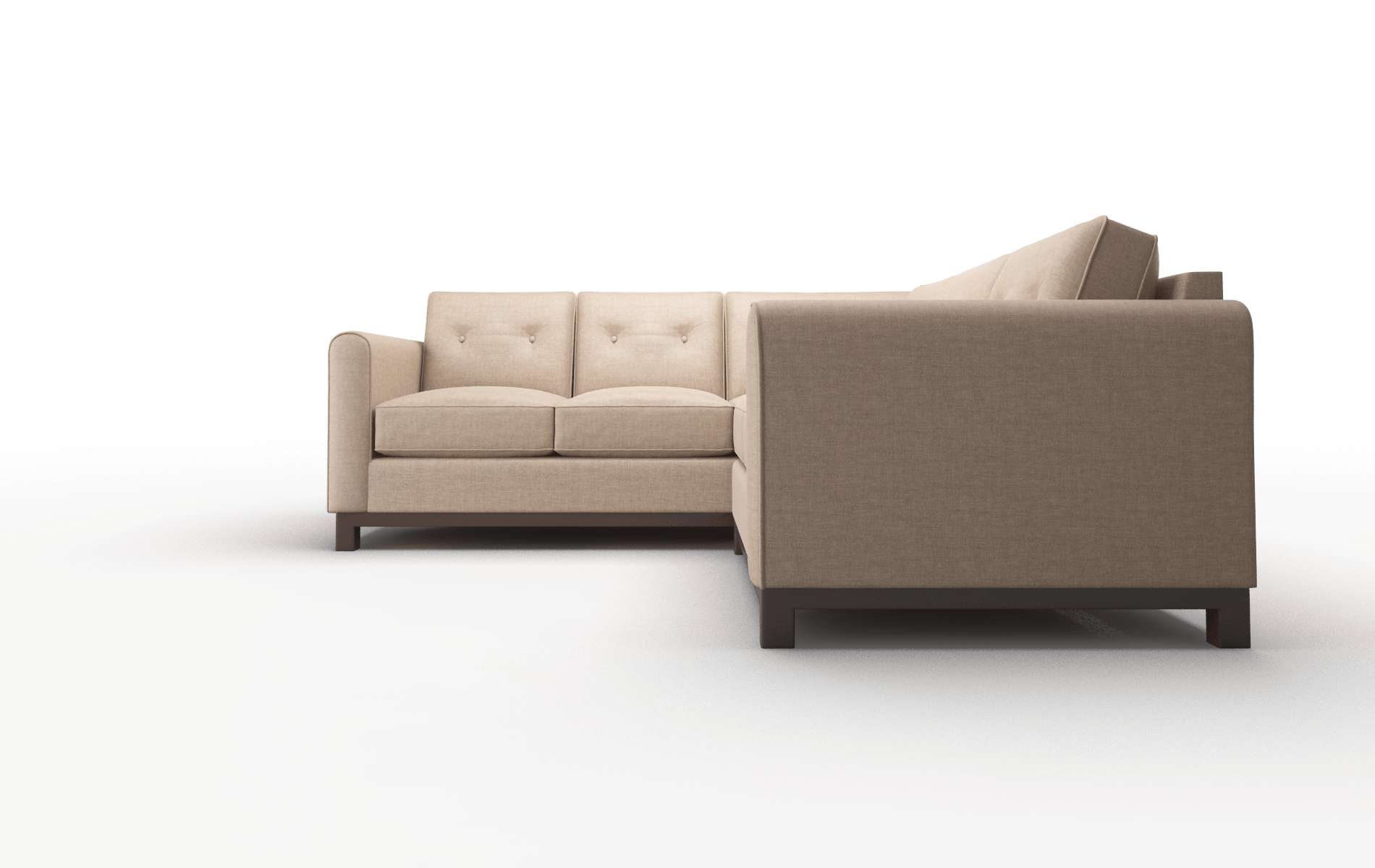 Rio Keylargo Mink Sectional espresso legs 5
