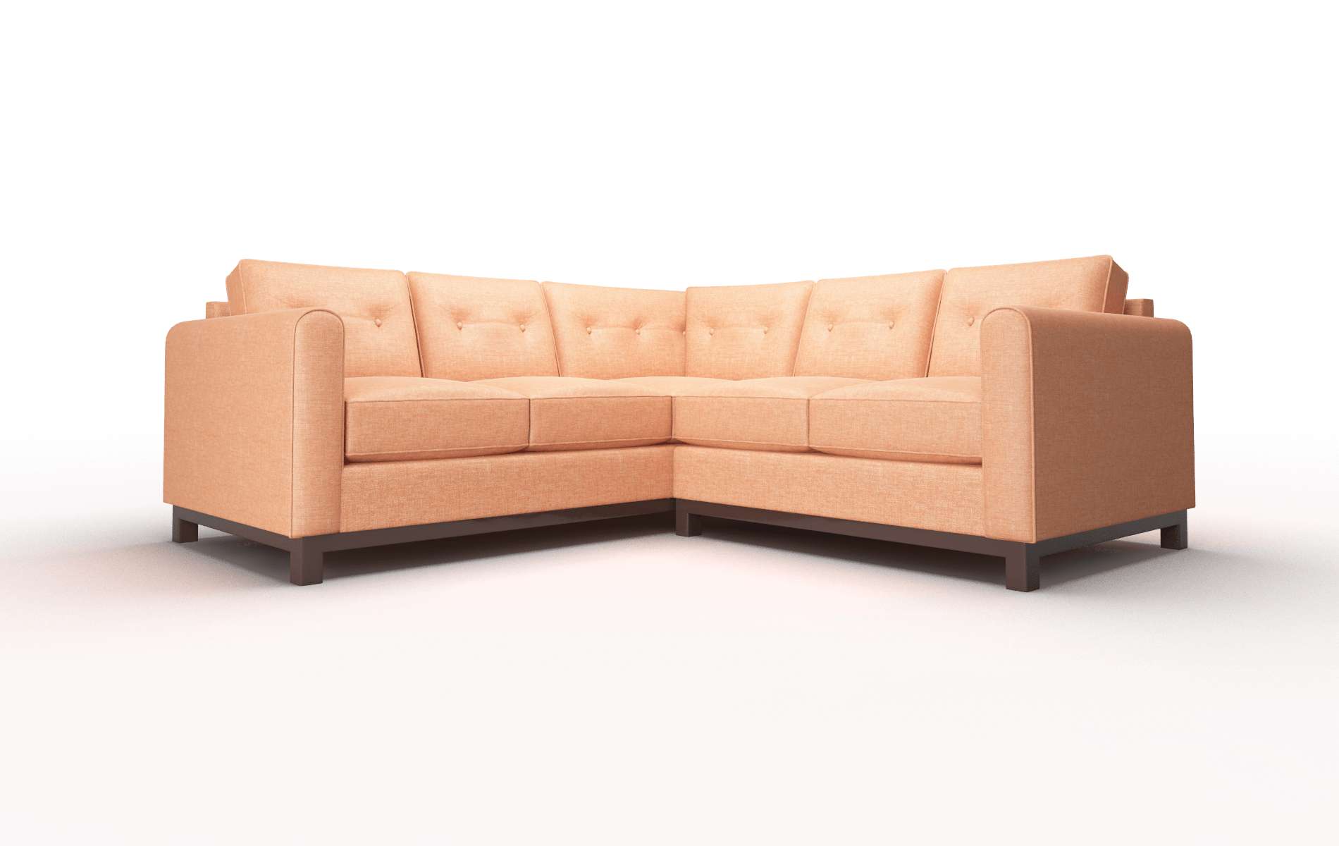 Rio Keylargo Terracotta Sectional espresso legs 1