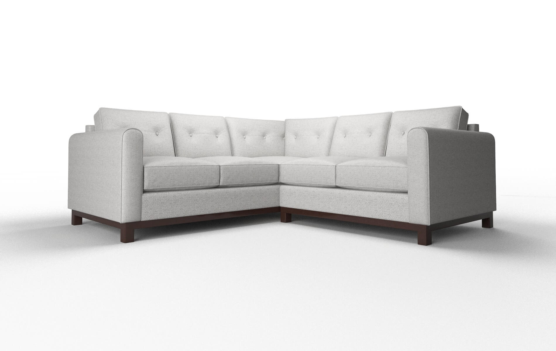 Rio Malibu Dove Sectional espresso legs 1