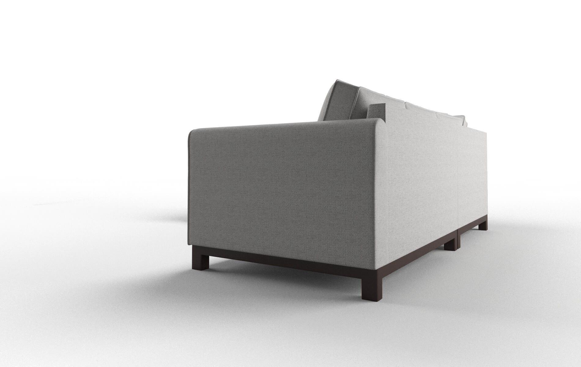 Rio Malibu Dove Sectional espresso legs 4