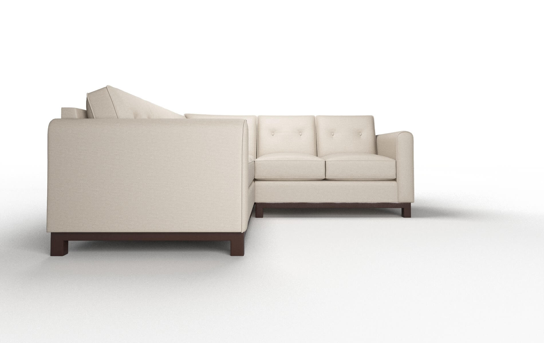 Rio Naples Almond Sectional espresso legs 2