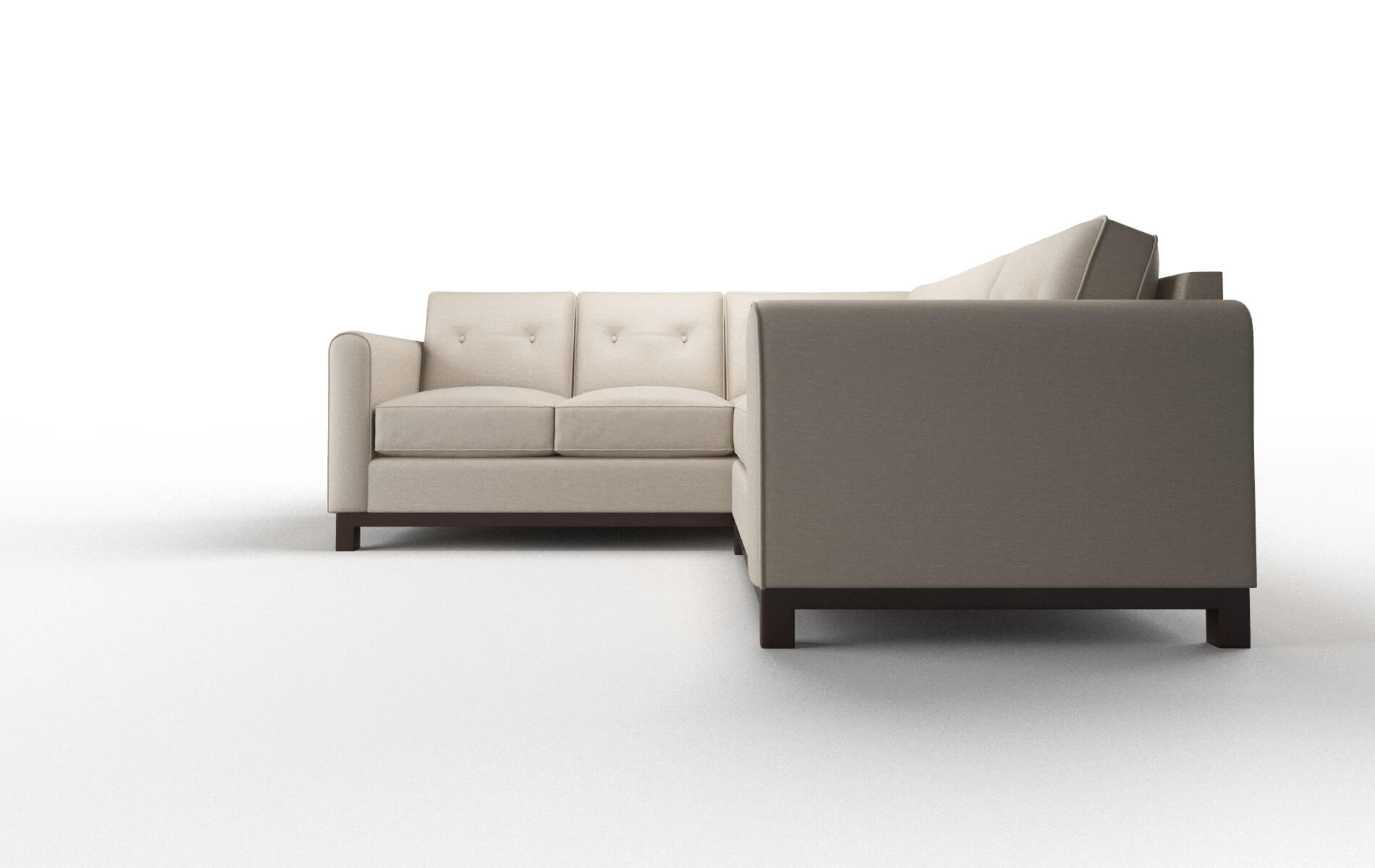 Rio Naples Almond Sectional espresso legs 5