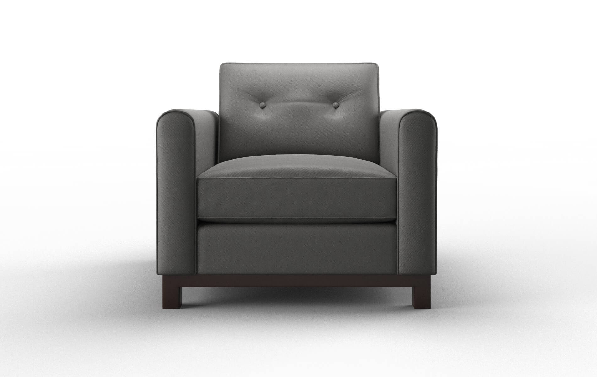 Rio Oakley Charcoal Chair espresso legs 1