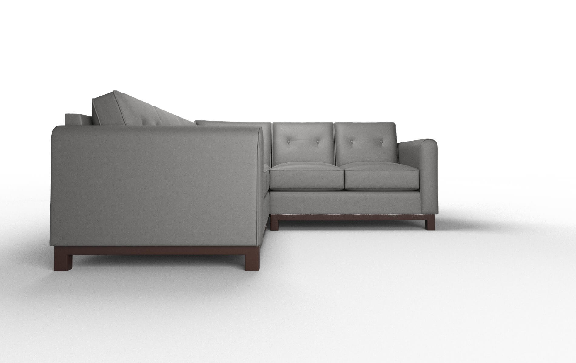 Rio Oakley Charcoal Sectional espresso legs 2