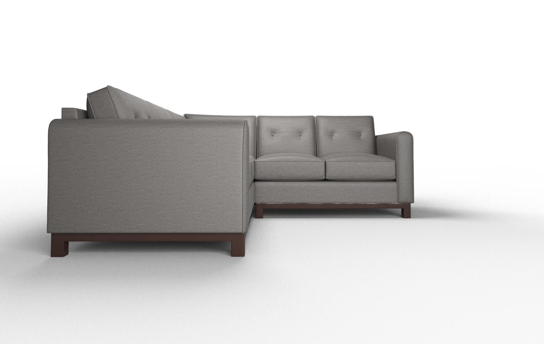 Rio Oscar Grey Sectional espresso legs 2