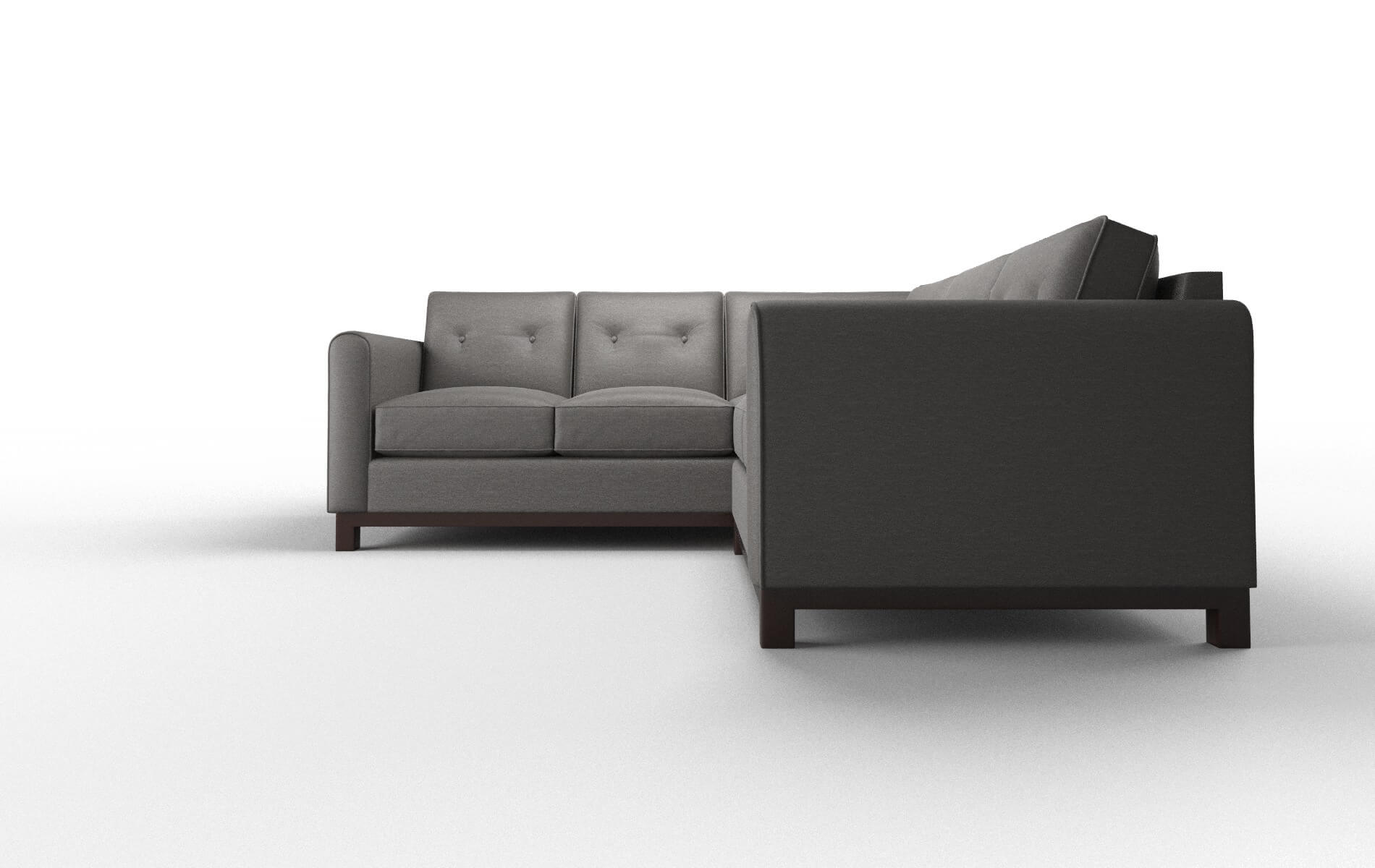 Rio Oscar Grey Sectional espresso legs 5
