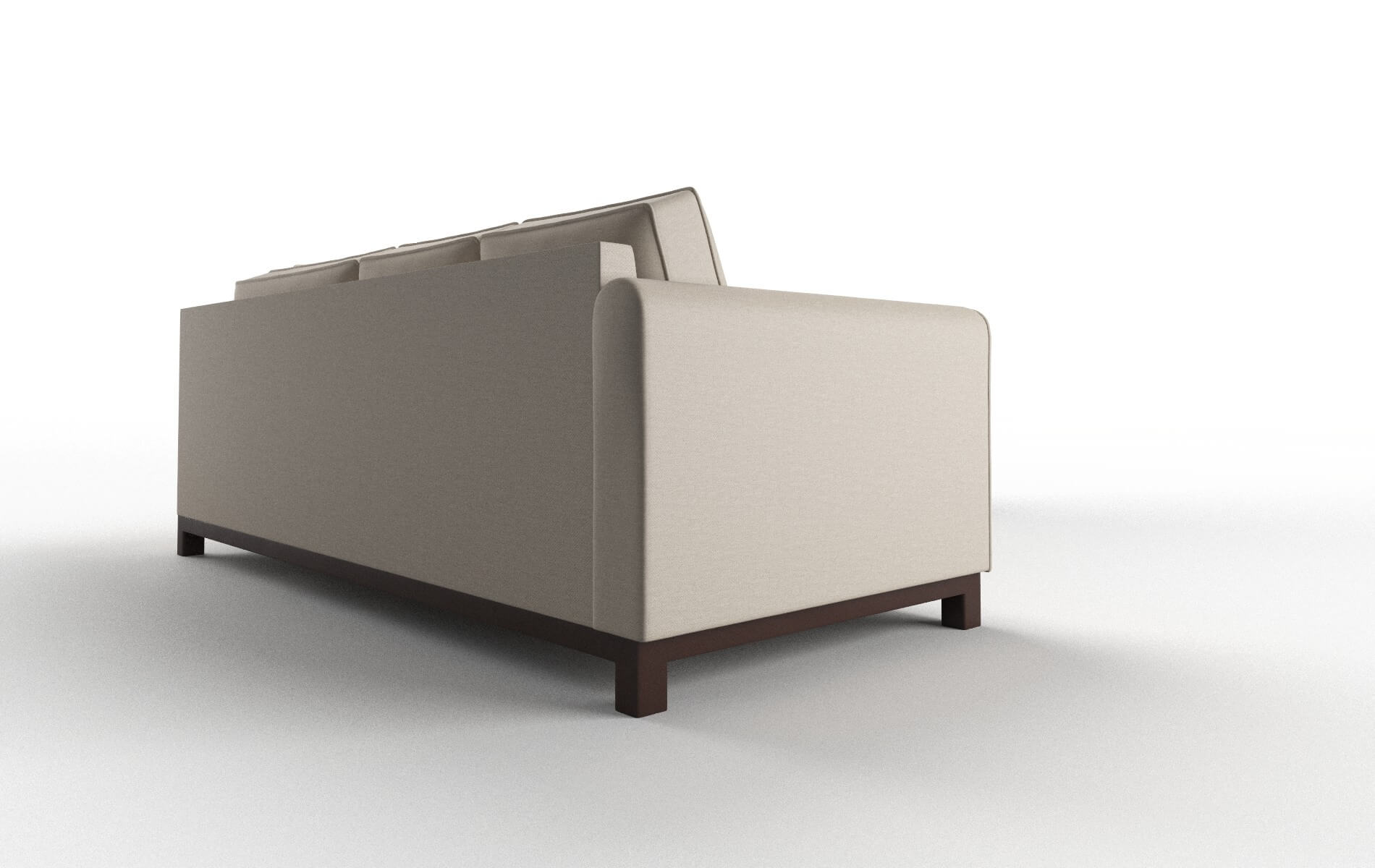 Rio Oscar Linen Sectional espresso legs 3