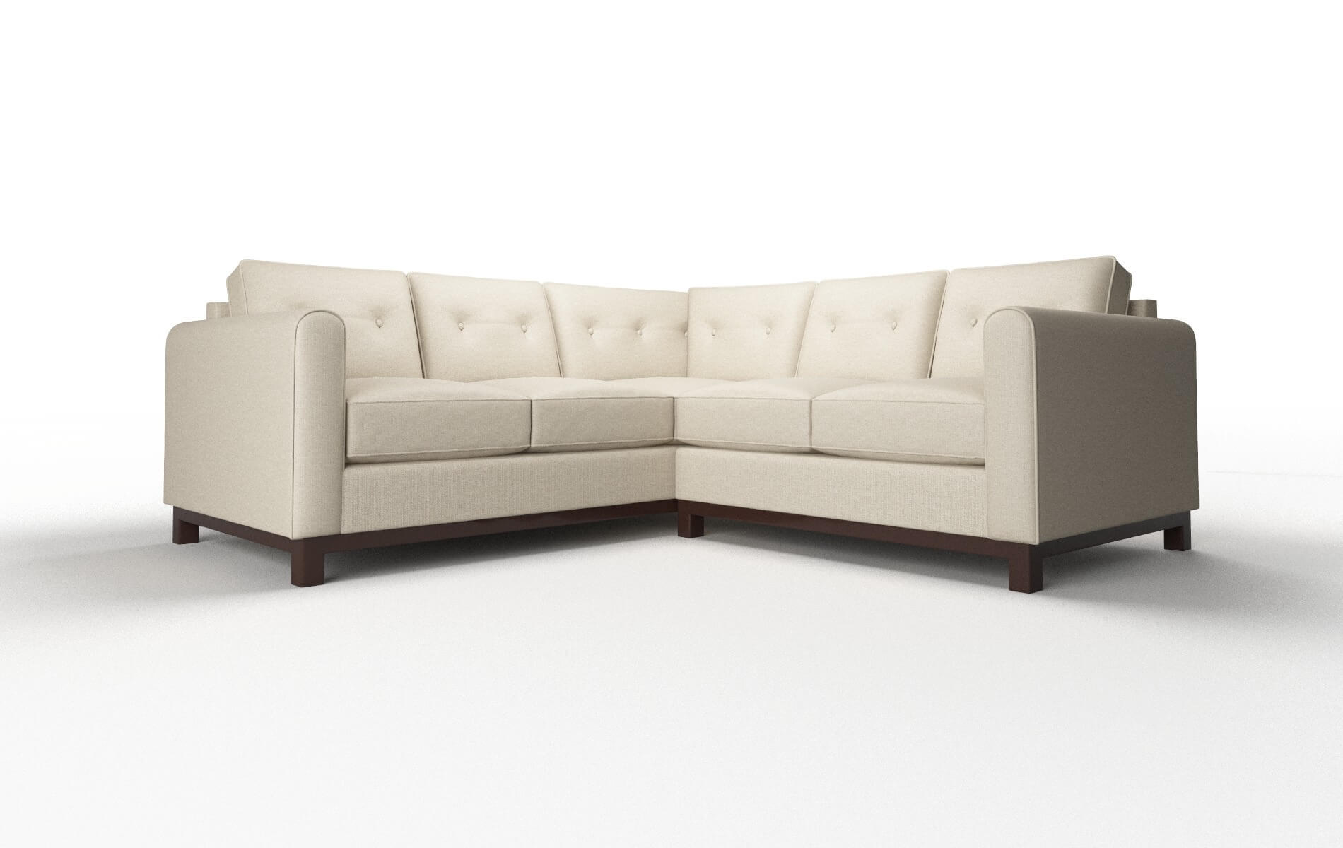 Rio Parker linen Sectional Espresso Legs  1