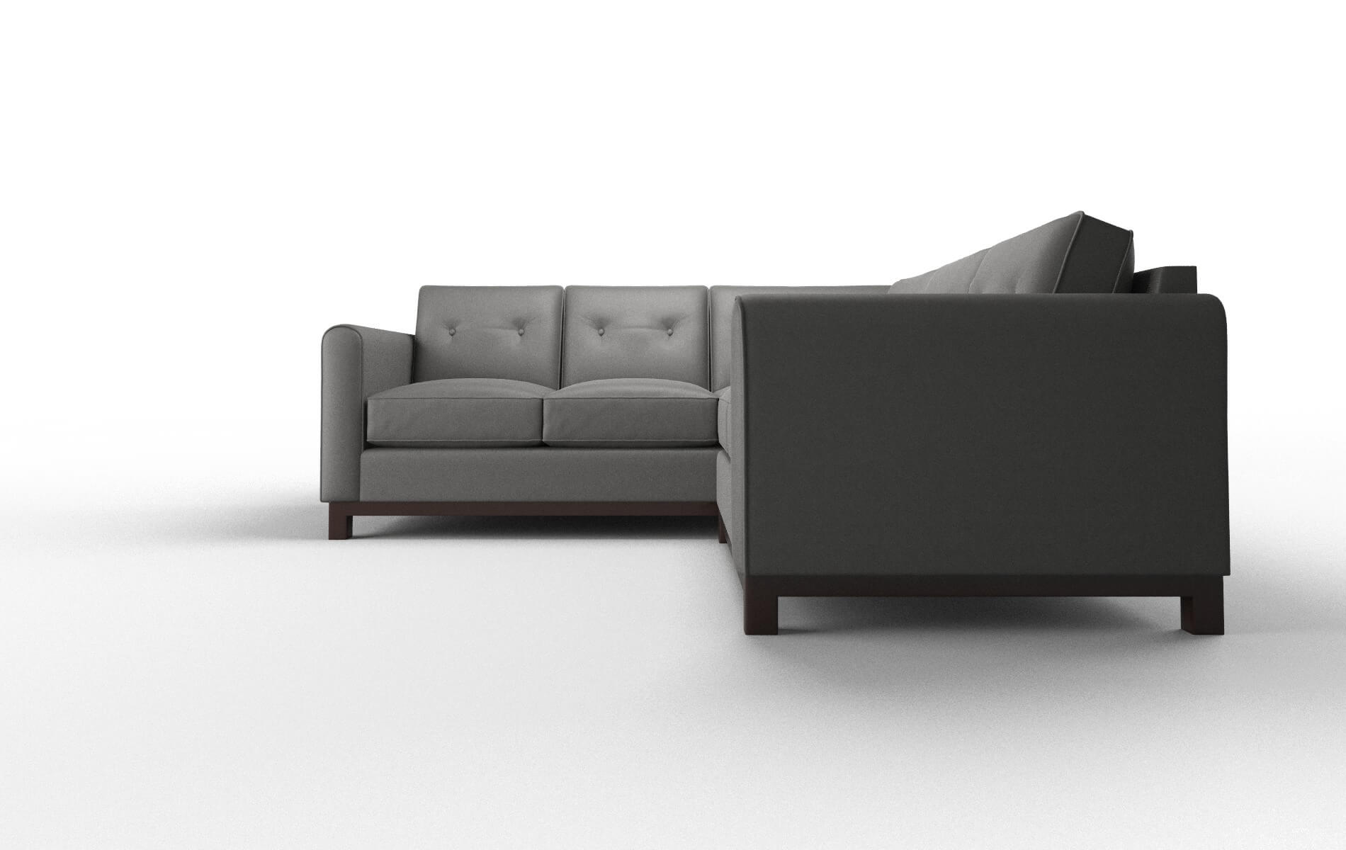 Rio Rocket Charcoal Sectional espresso legs 5