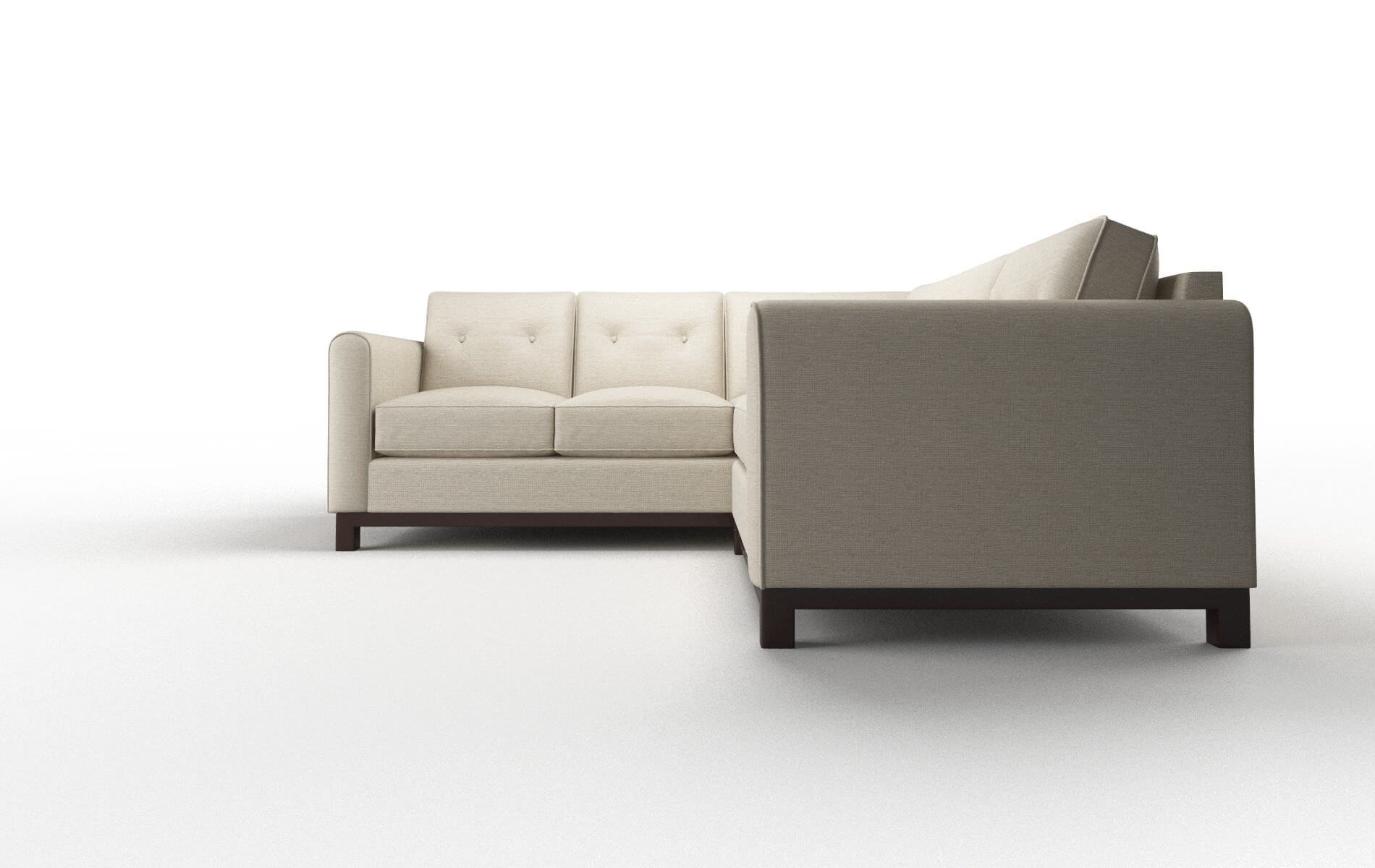 Rio Rocket Dove Sectional espresso legs 5