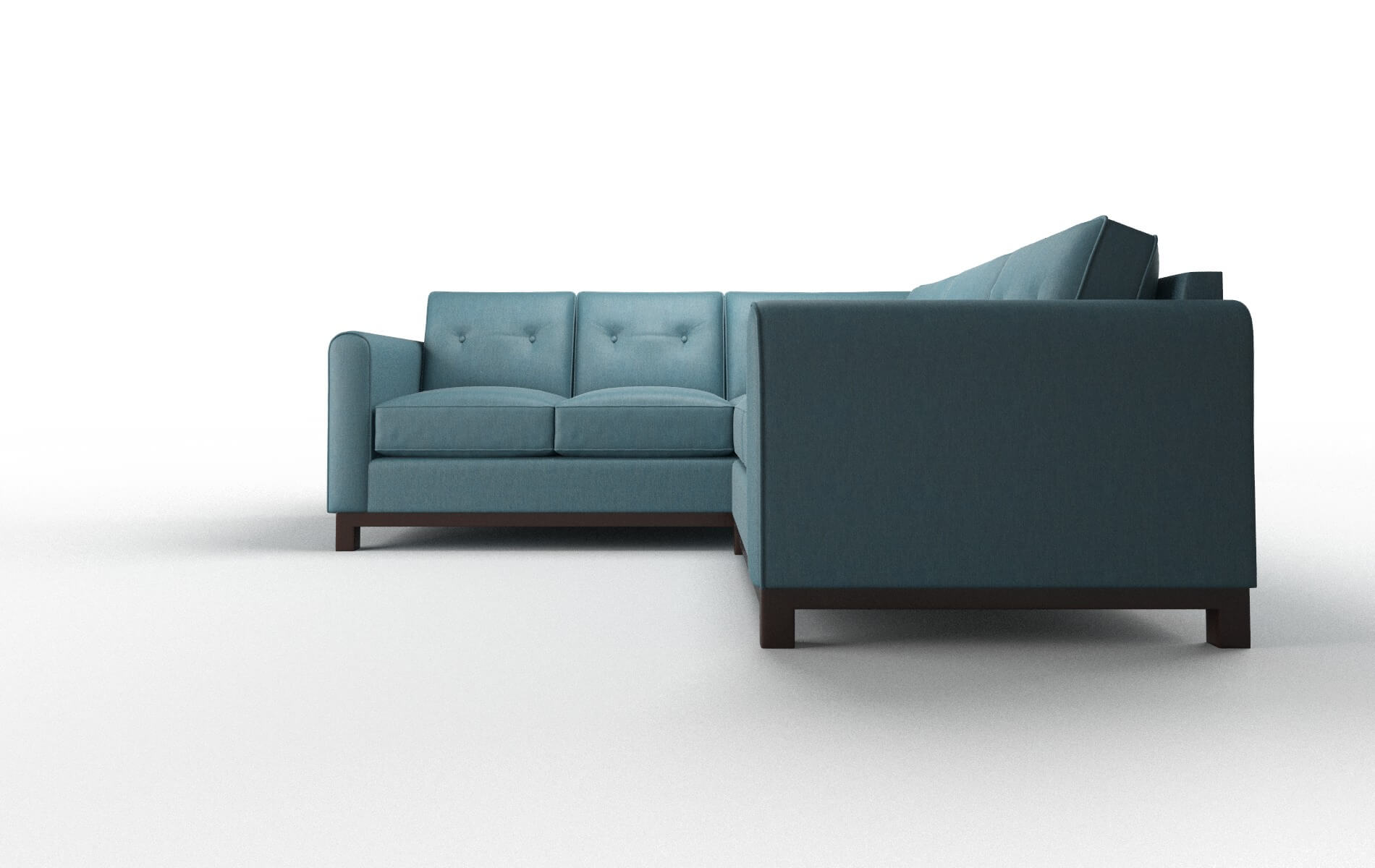Rio Royale Electric_blue Sectional espresso legs 5