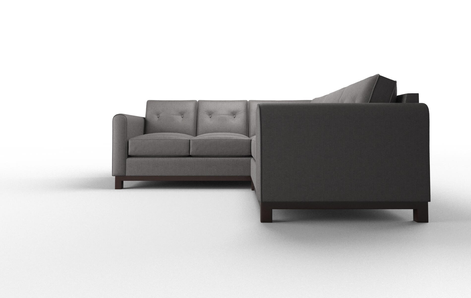 Rio Sasha Grey Sectional espresso legs 5