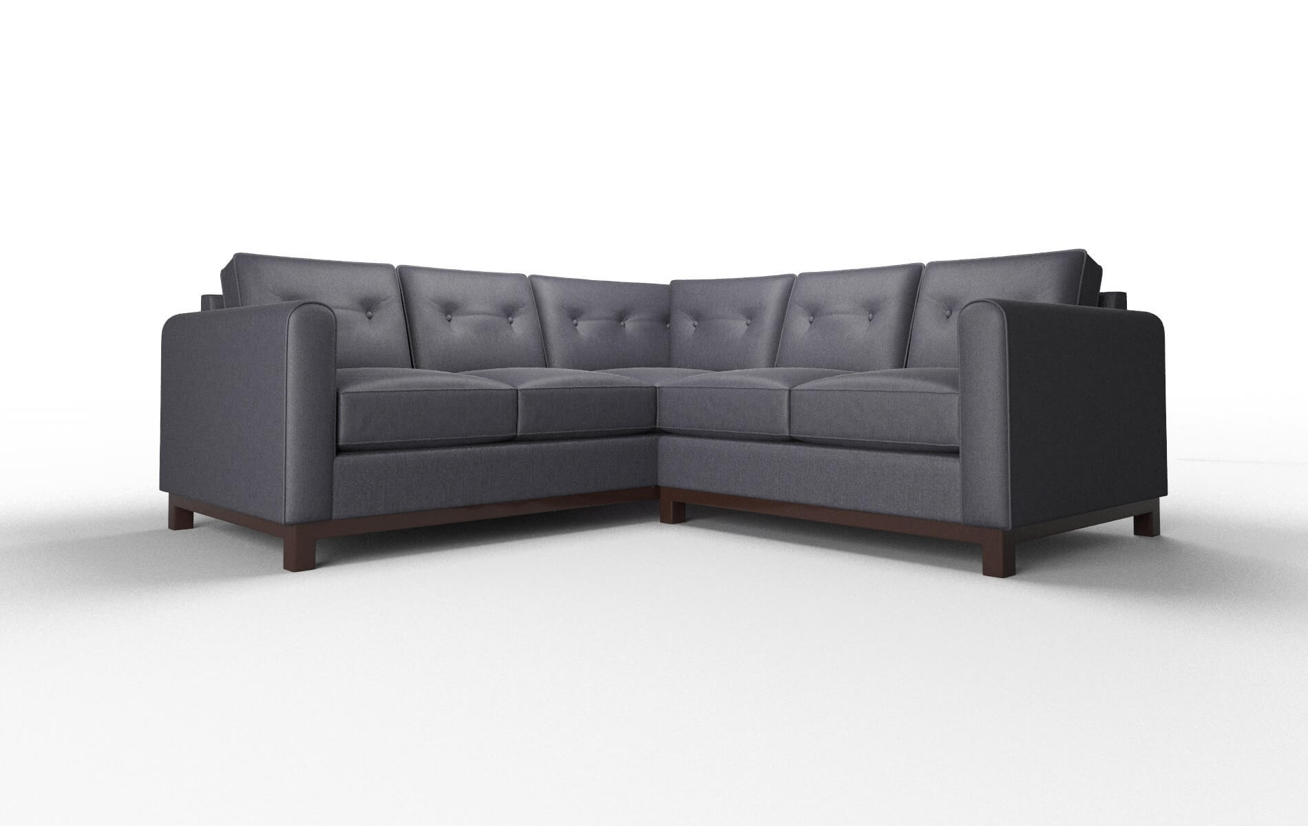 Rio Sasha Navy Sectional espresso legs 1