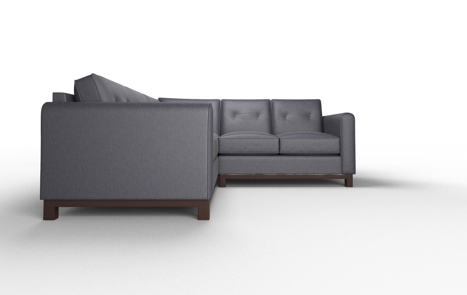 Rio Sasha Navy Sectional espresso legs 2