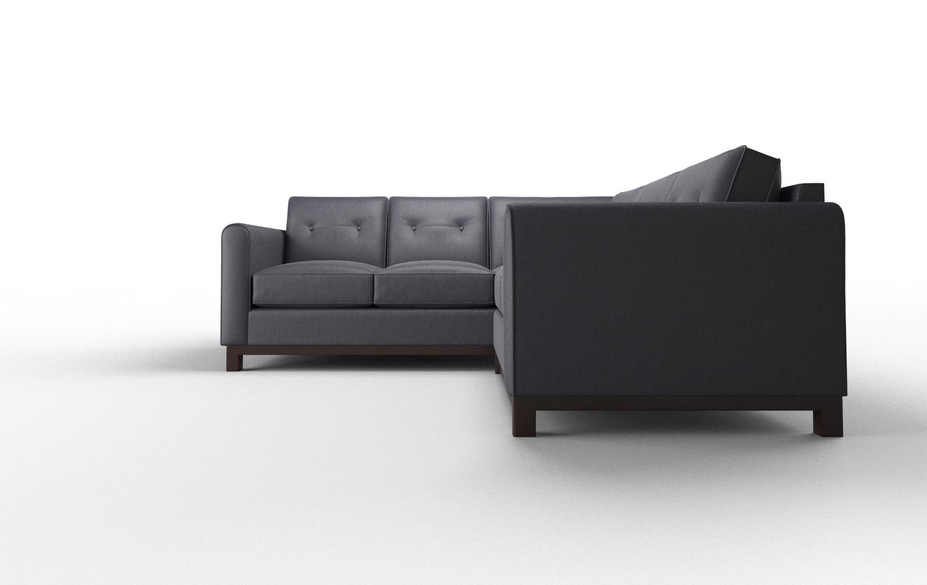 Rio Sasha Navy Sectional espresso legs 5