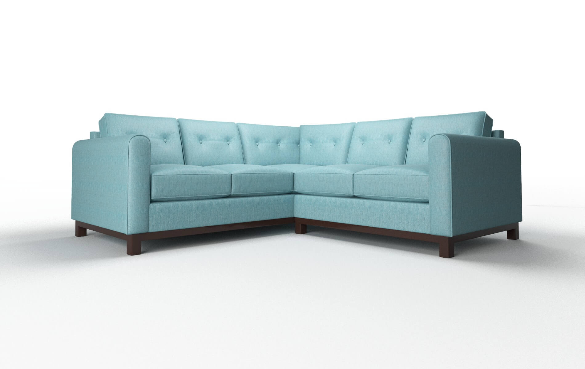 Rio Sorrento denim Sectional Espresso Legs  1