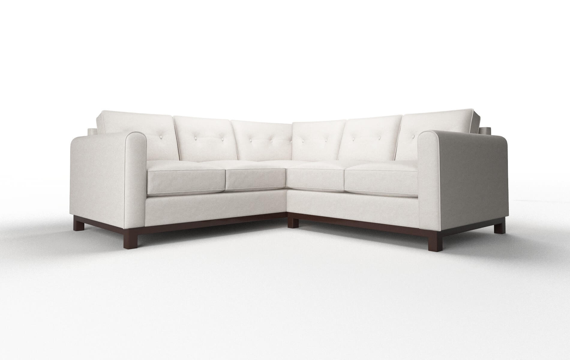 Rio Suave Dove Sectional espresso legs 1