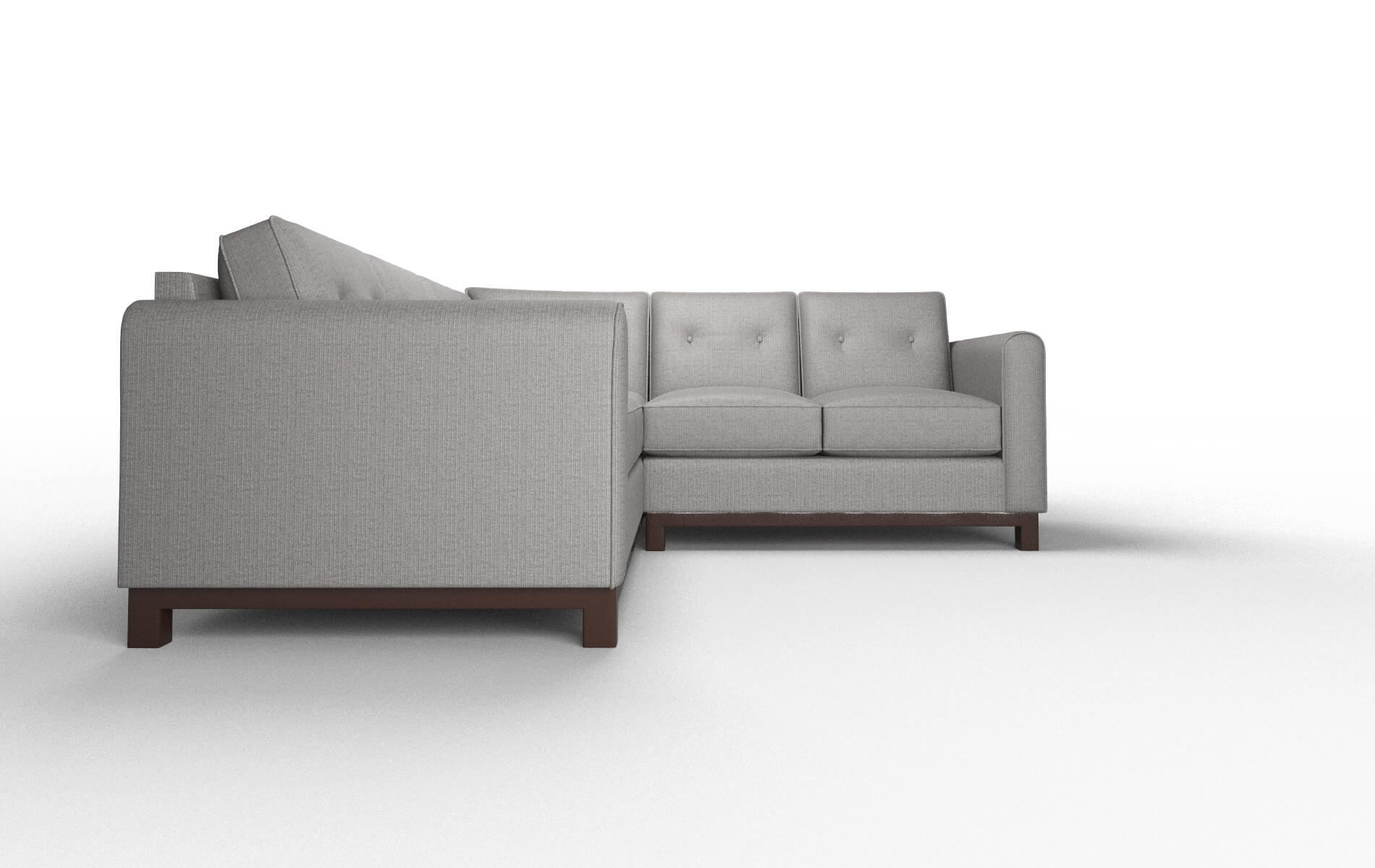 Rio Terrain Oatmeal Sectional espresso legs 2